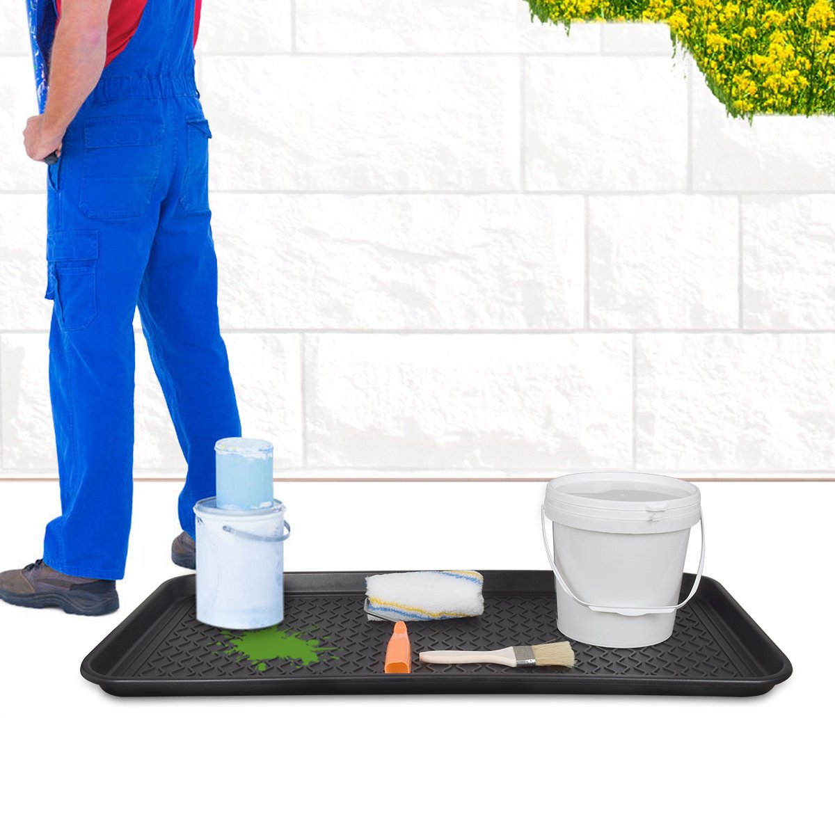 Home-Man Multi-Purpose Boot Tray Mat,Pet Bowl Tray,Dog Bowl Mat,Boot Tray For Entryway,Waterproof Trays For Indoor And Outdoor F