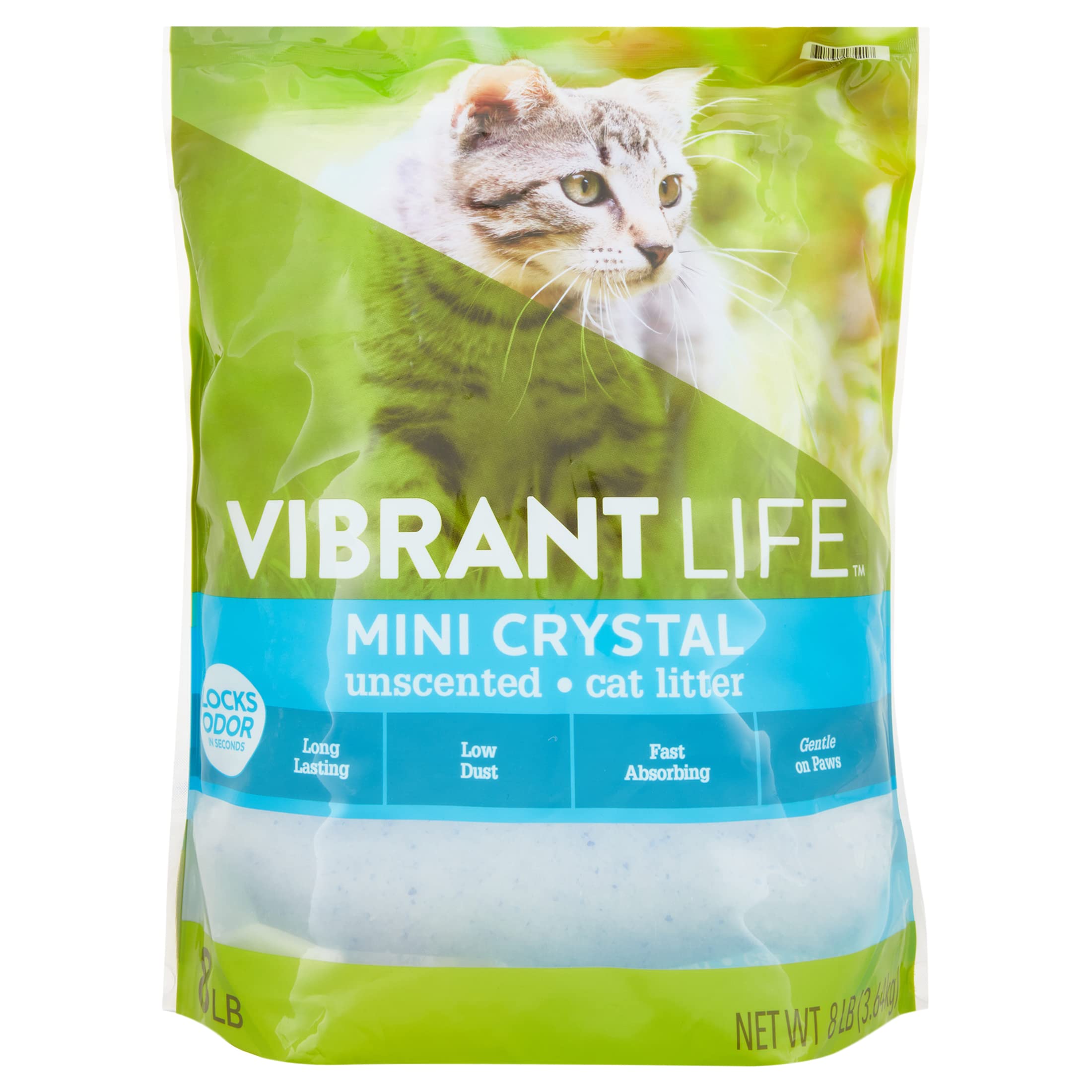 Muhu Vibrant Life Mini Crystal Unscented Cat Litter, 8 Lb (8 Lbs)