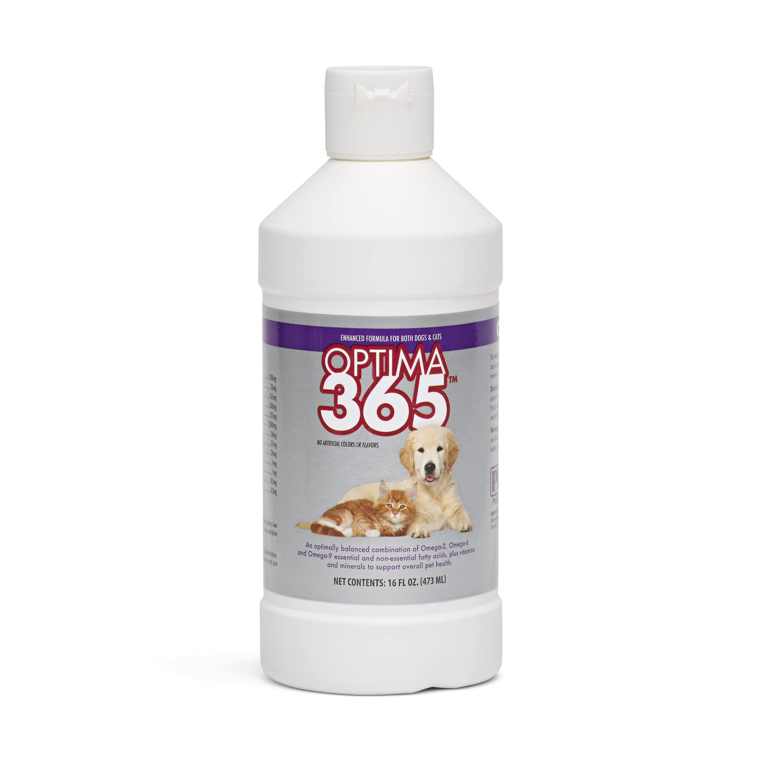 PRN Pharmacal OPTIMA 365 - Essential Fatty Acids Nutritional Supplement for Cats & Dogs - With Omega-3, Omega-6, Omega-9, & Othe