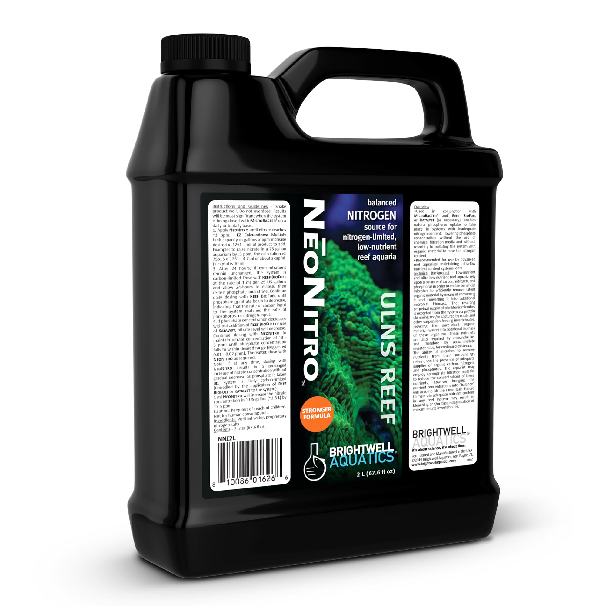 Brightwell Aquatics NeoNitro Balanced Nitrogen Supplement - Reef Nutrient Enhancer for Ultra-Low Nutrient Systems - Aquarium Wat