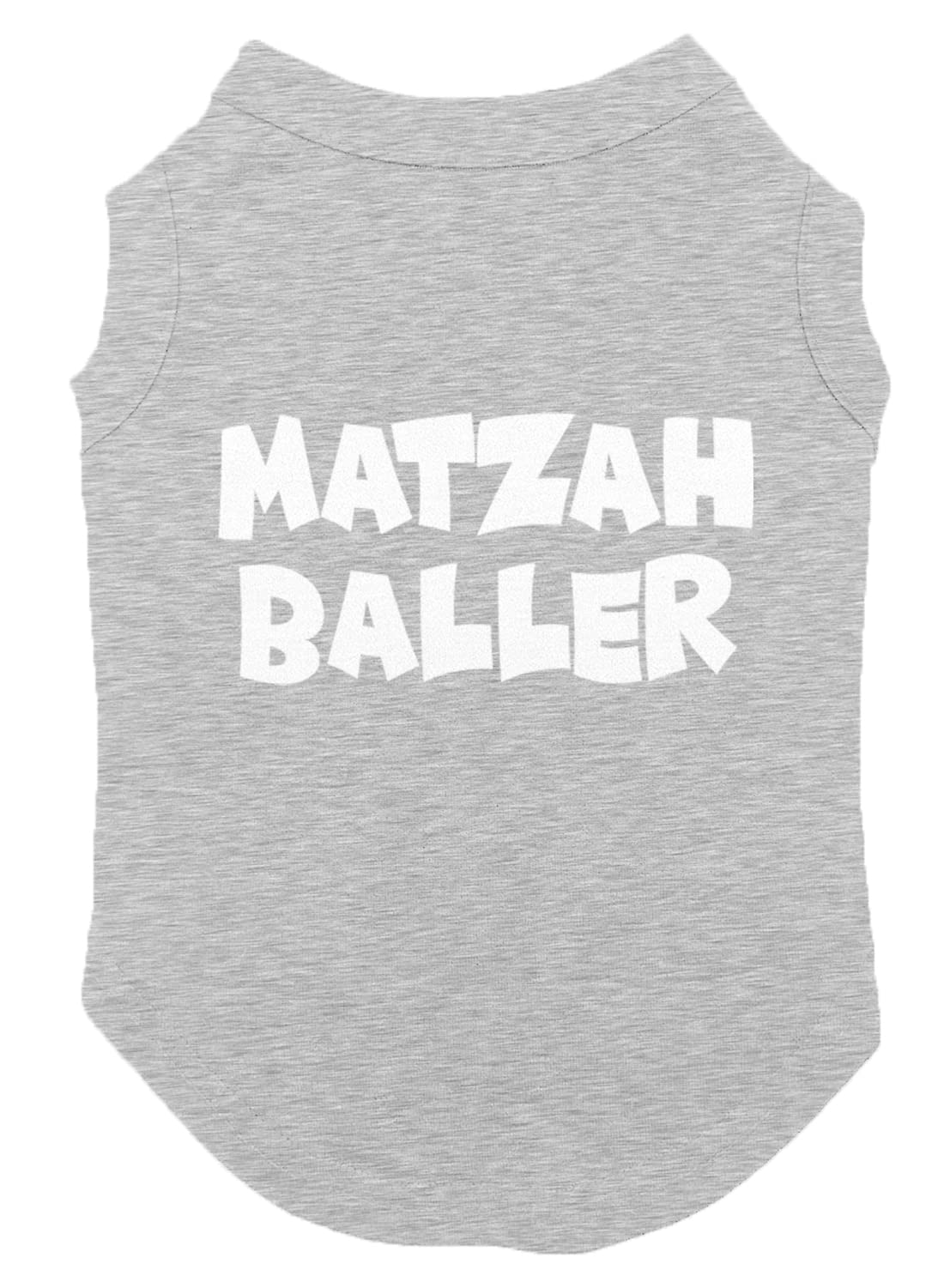 Matzah Baller - Matzo Hanukkah Passover Seder Dog Shirt (Light Gray, X-Small)