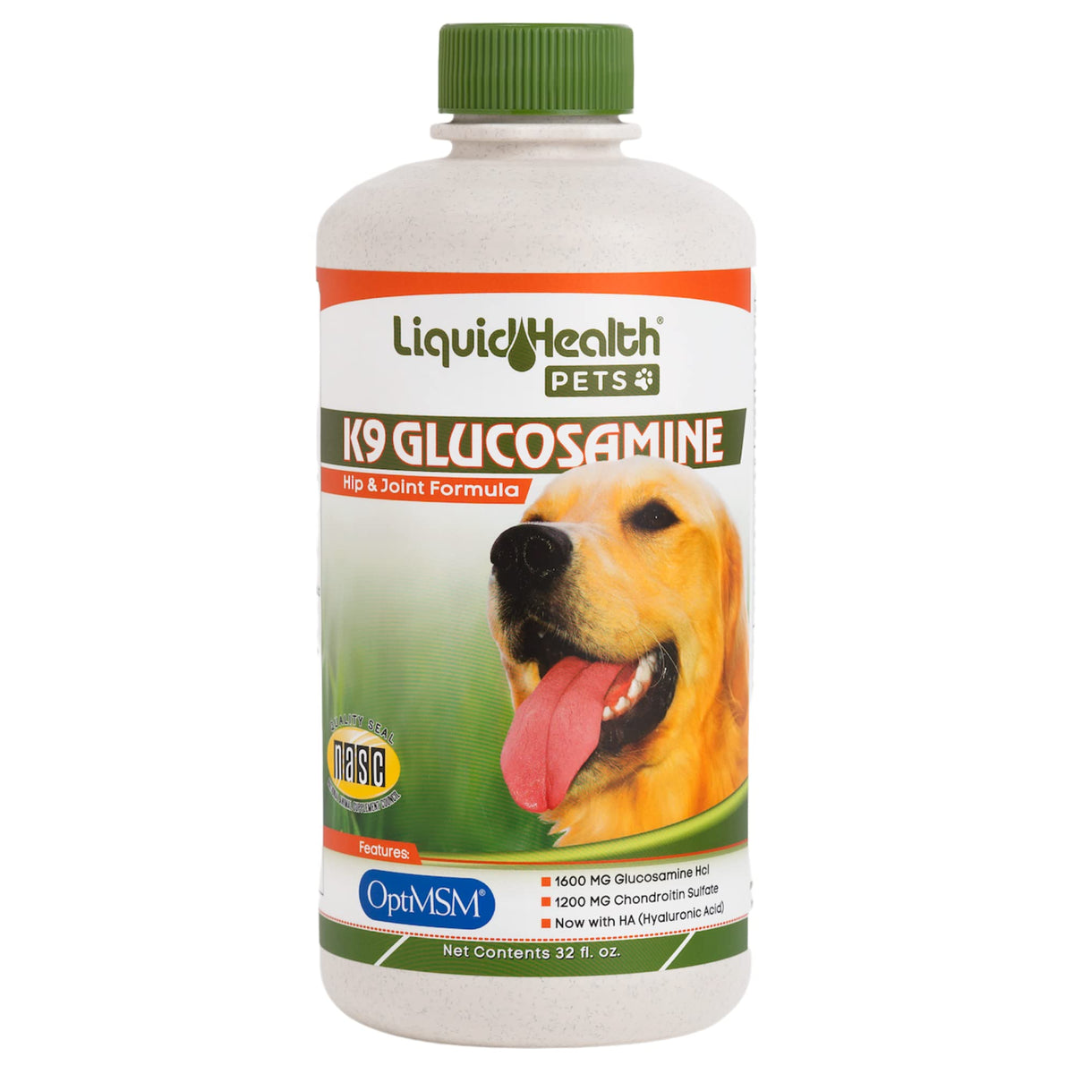 Liquidhealth 32 Oz K9 Liquid Glucosamine For Dogs, Puppies And Senior Canines - Chondroitin, Msm, Hyaluronic Acid – Joint Health, Dog Vitamins Hip Joint Juice, Dog Joint Oil