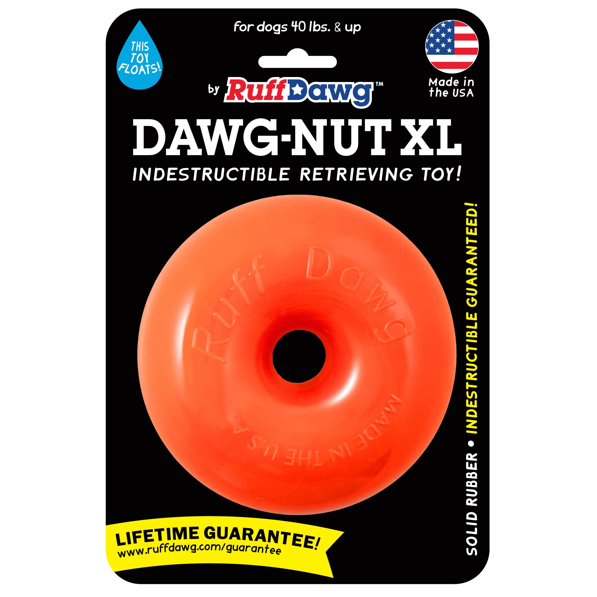Ruff Dawg DAWGNUTXL Extra Large Dawgnut dog toy, (Color may vary)