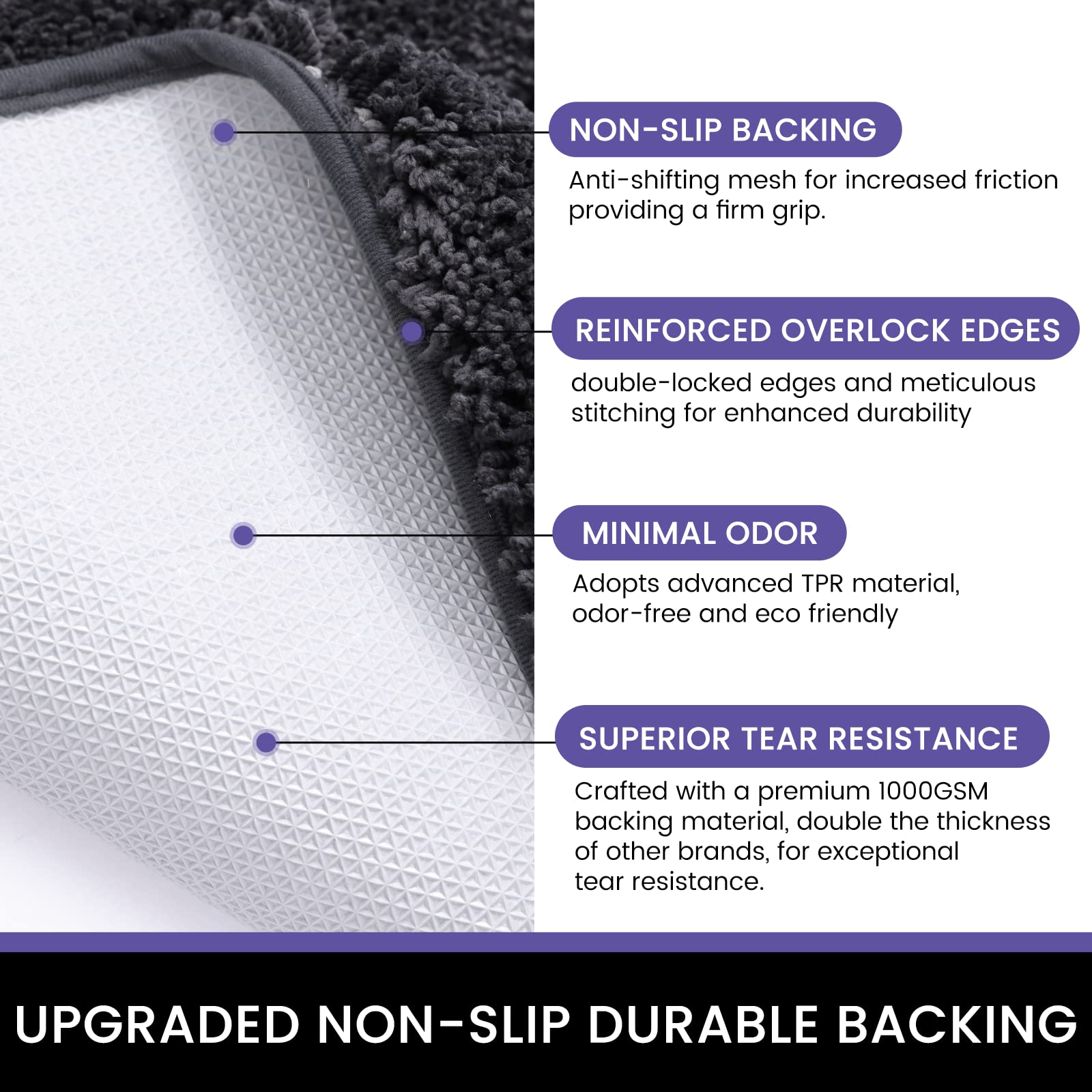 Oiilores Door Mat Indoor 31.5  x 70 , Washable Runner Rug Super Absorbent, Low-Profile Entryway Rug with Non-Slip Backing, Dirty