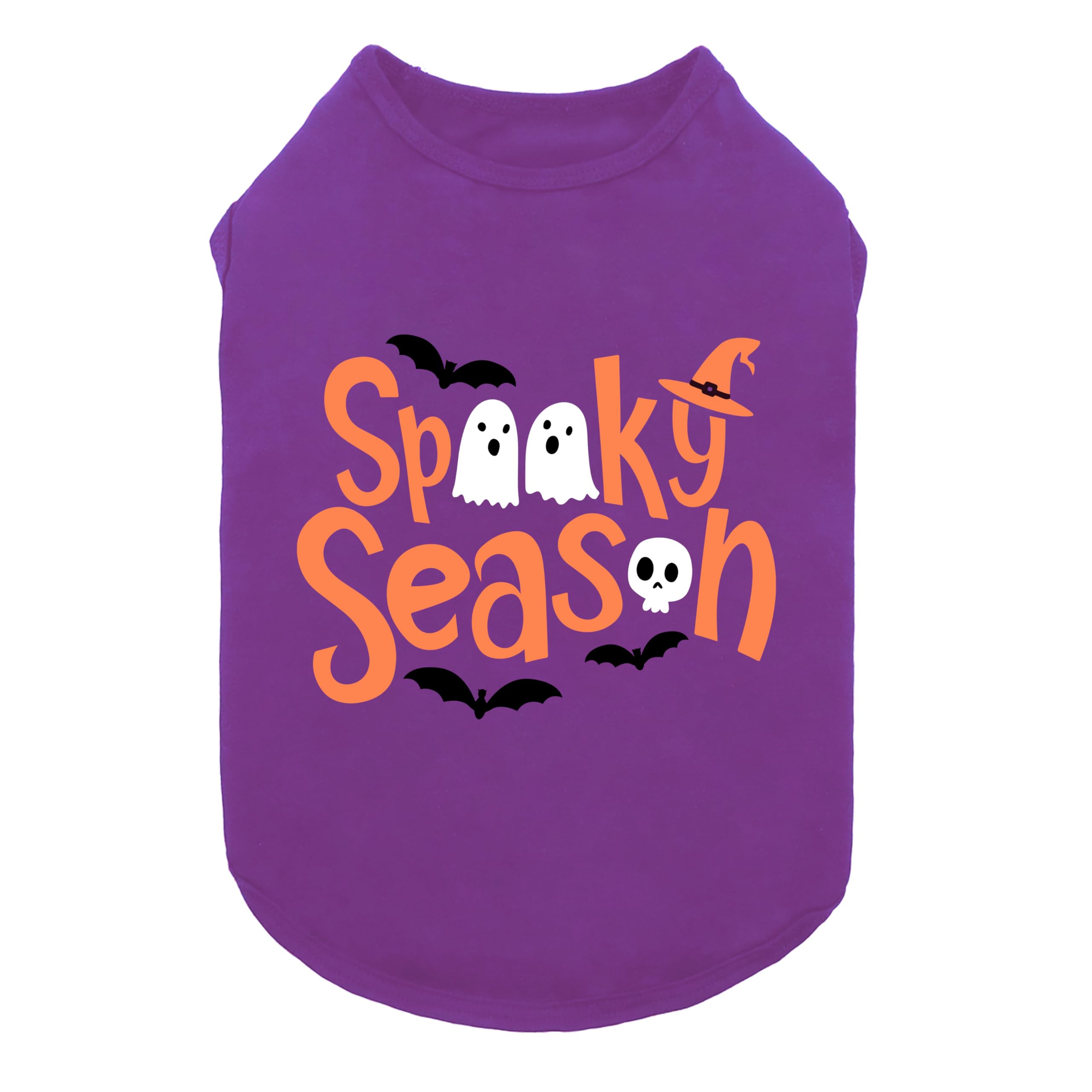 Fitwarm Halloween Spooky Season Dog Shirt, Funny Dog Clothes For Small Dogs Boy Girl, Holiday Doggy Tank Top, Pet Outfit, Purple