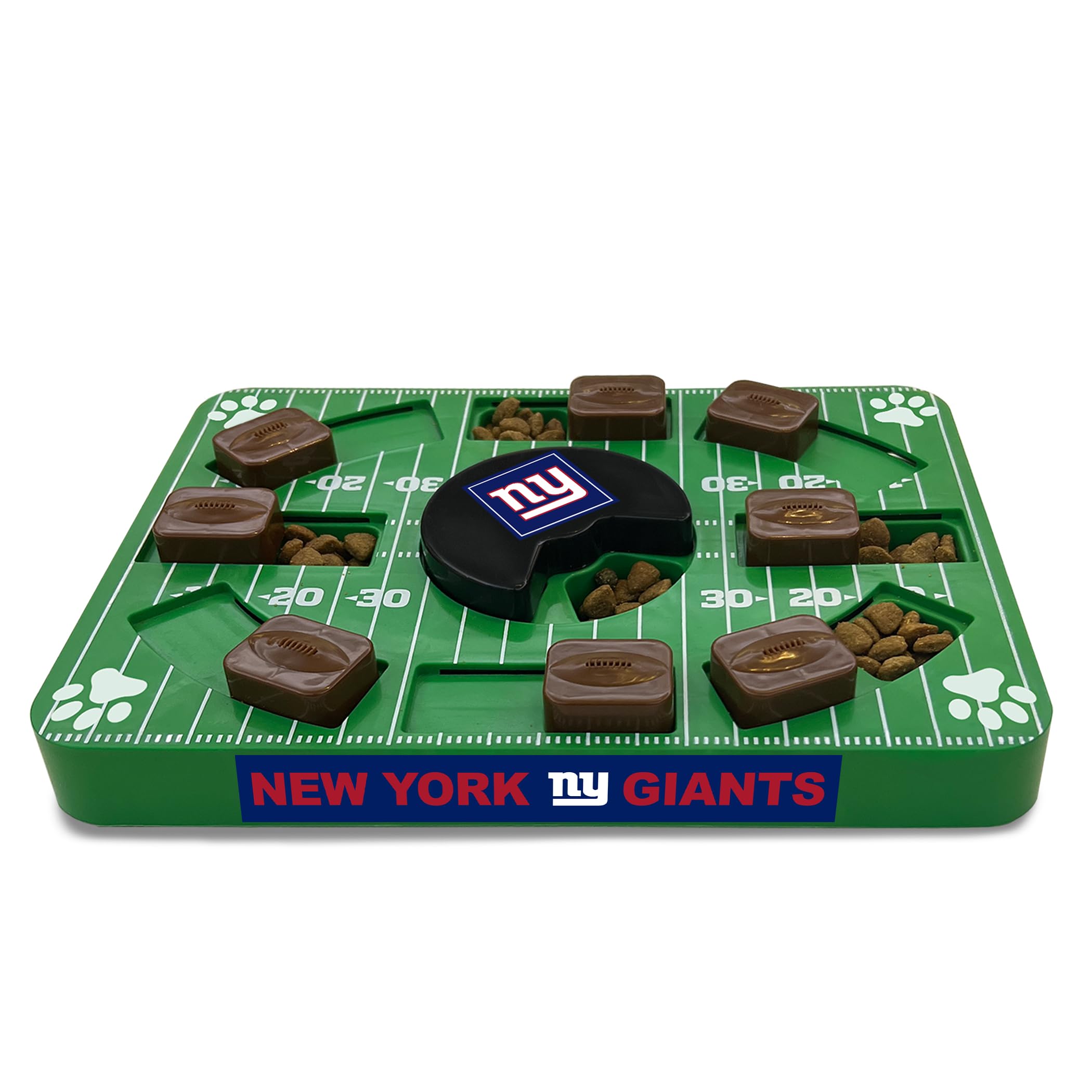 Pets First Nfl New York Giants Puzzle Toy - Interactive Dog Treat Puzzle