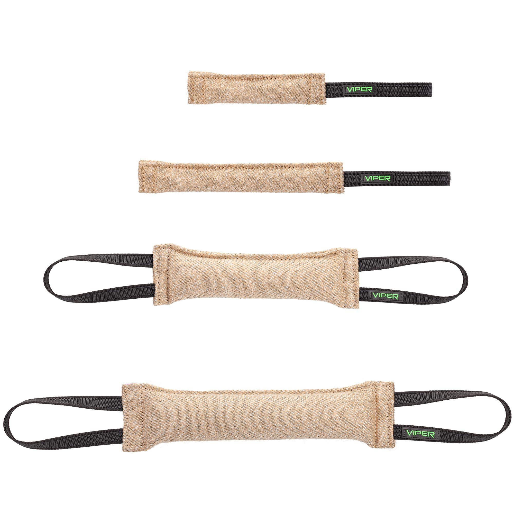 Viper Heavy Duty French Linen Dog Bite Tug Toy - K9 Trainer, Tough And Durable For Dogs Shutzhund Ipo K-9 - Jute - 12In L 1.5 W