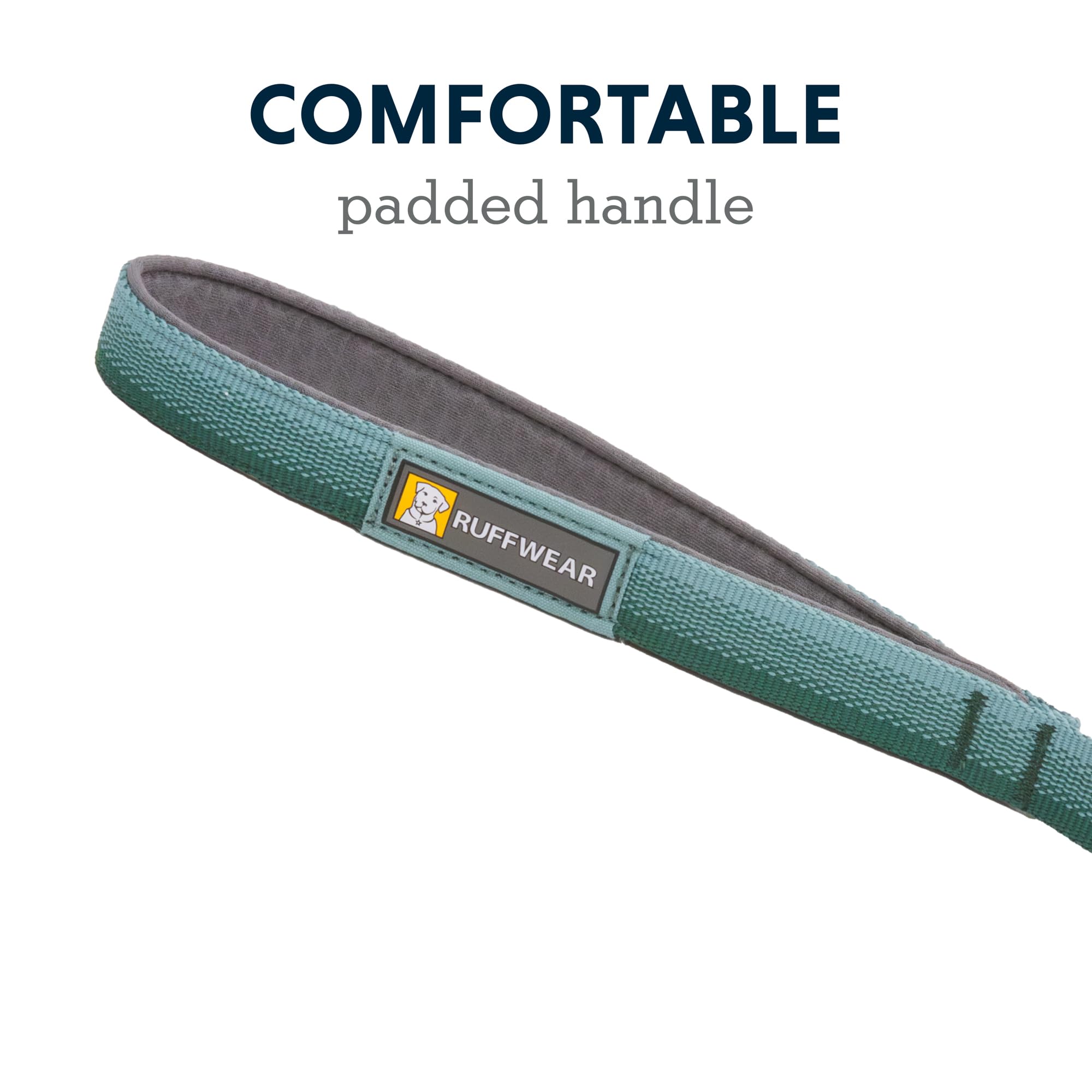 Ruffwear, Front Range Dog Leash, 5 Ft Lead With Padded Handle For Everyday Walking, River Rock Green