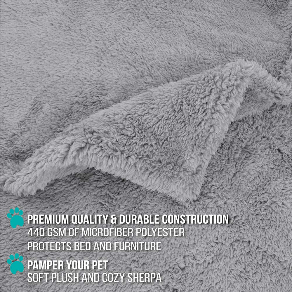 PetAmi Fluffy Waterproof Dog Blanket Fleece | Soft Warm Pet Fleece Throw for Large Dogs and Cats | Fuzzy Furry Plush Sherpa Thro