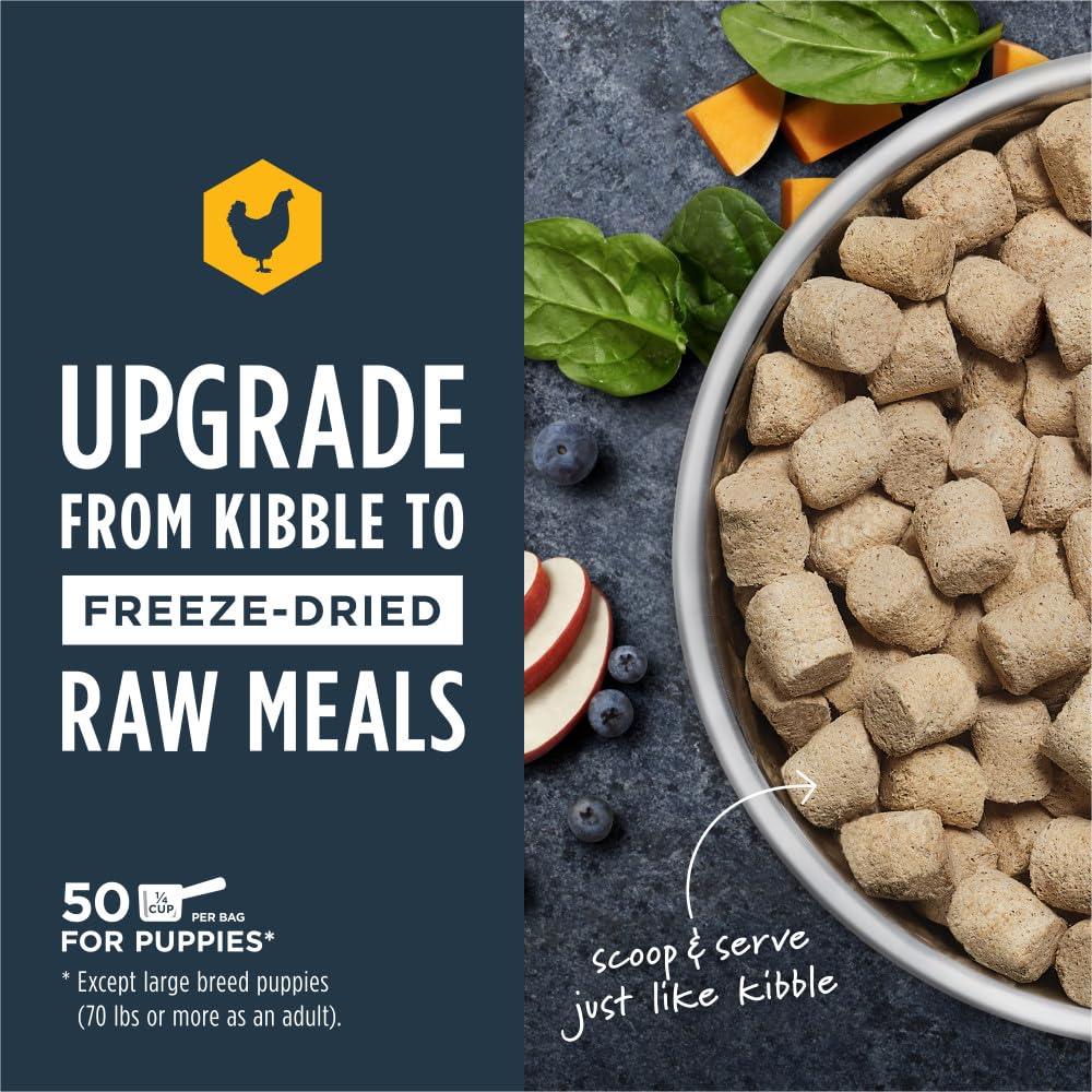 Raw Meals Freeze-Dried Puppy Chicken Dog Food, 25 oz. Bag