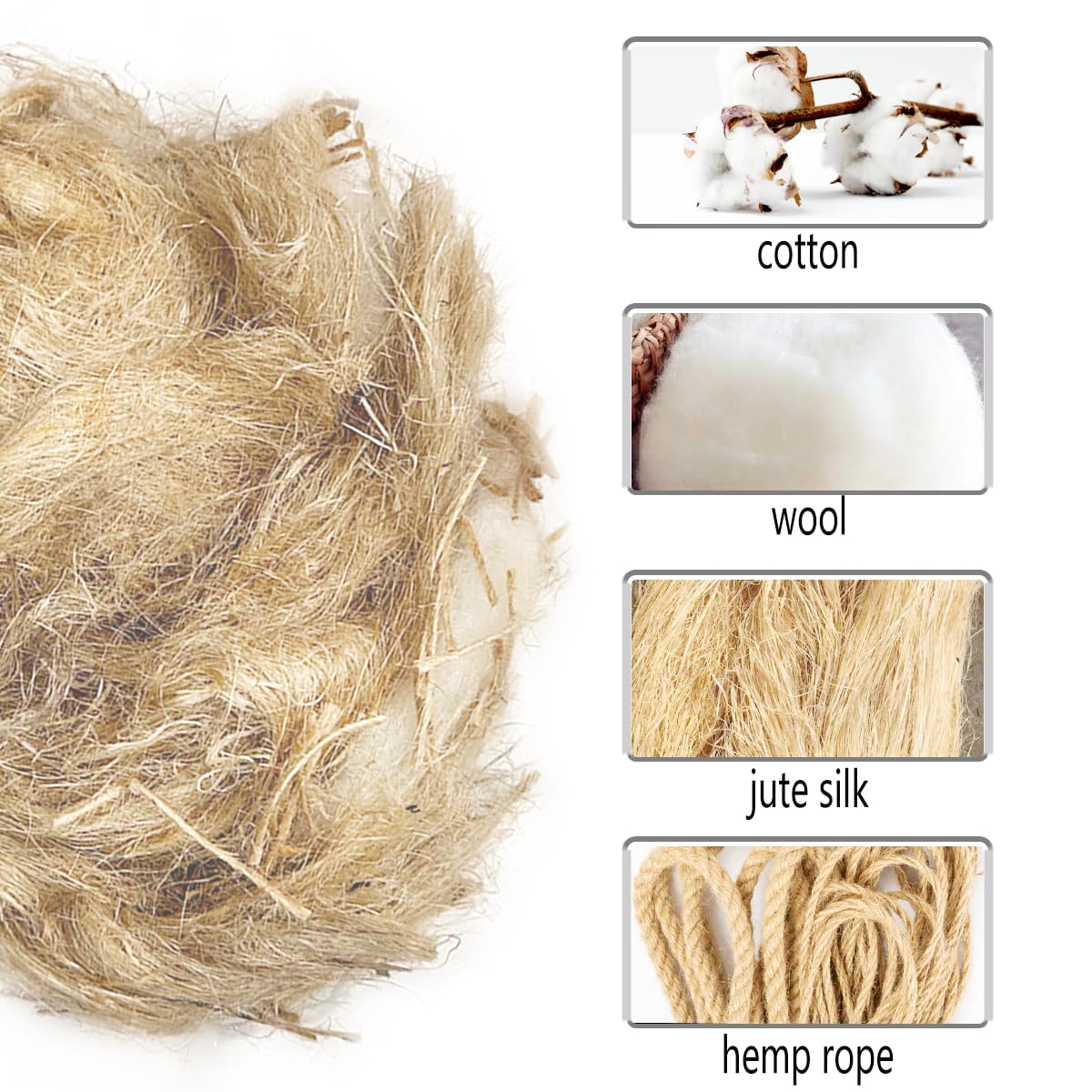 Natural Mixing Bird Nesting Materials,4 Kinds Of Material Professional Ratio Matching Nesting Material Pads For Bird,Bird Nestin