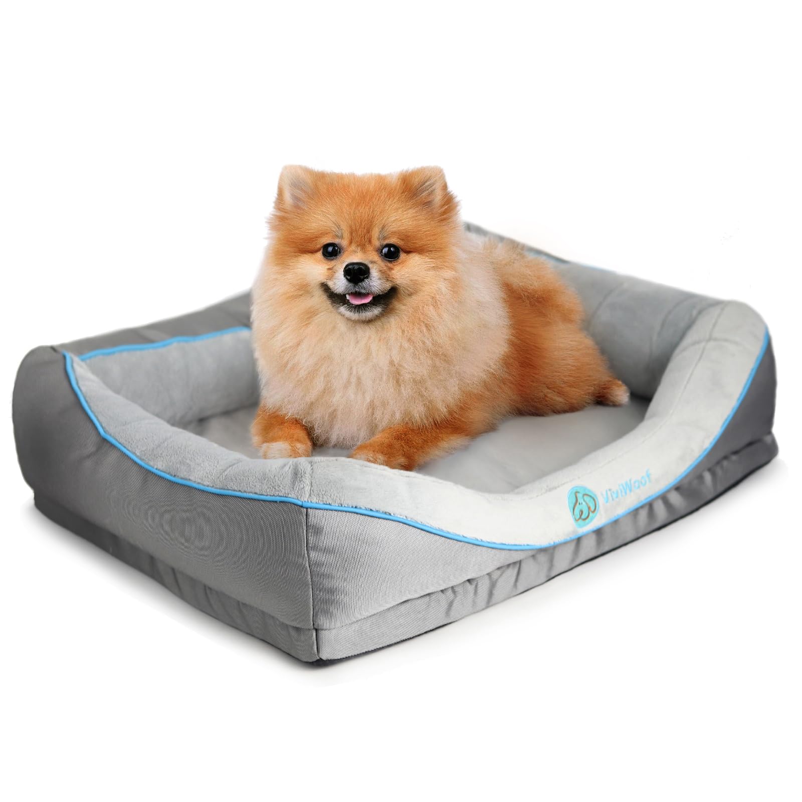 Viviwoof Orthopedic Dog Bed for Small Dogs,Waterproof Small Size Dog Sofa,Supportive Foam Pet Couch with Removable Cover,NonSli