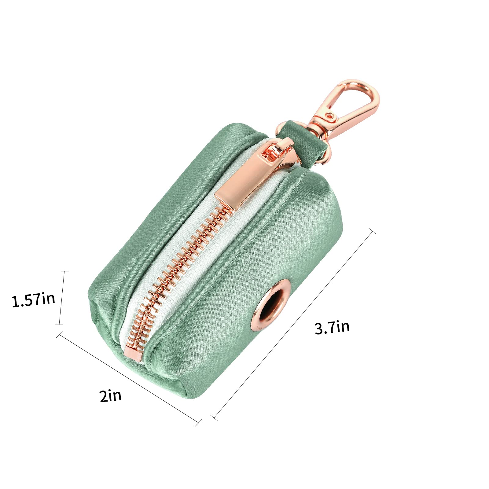 Lionet Paws Cute Poop Bag Holder With Bag For Leash, Silk Dog Dispenser, Matching Collar