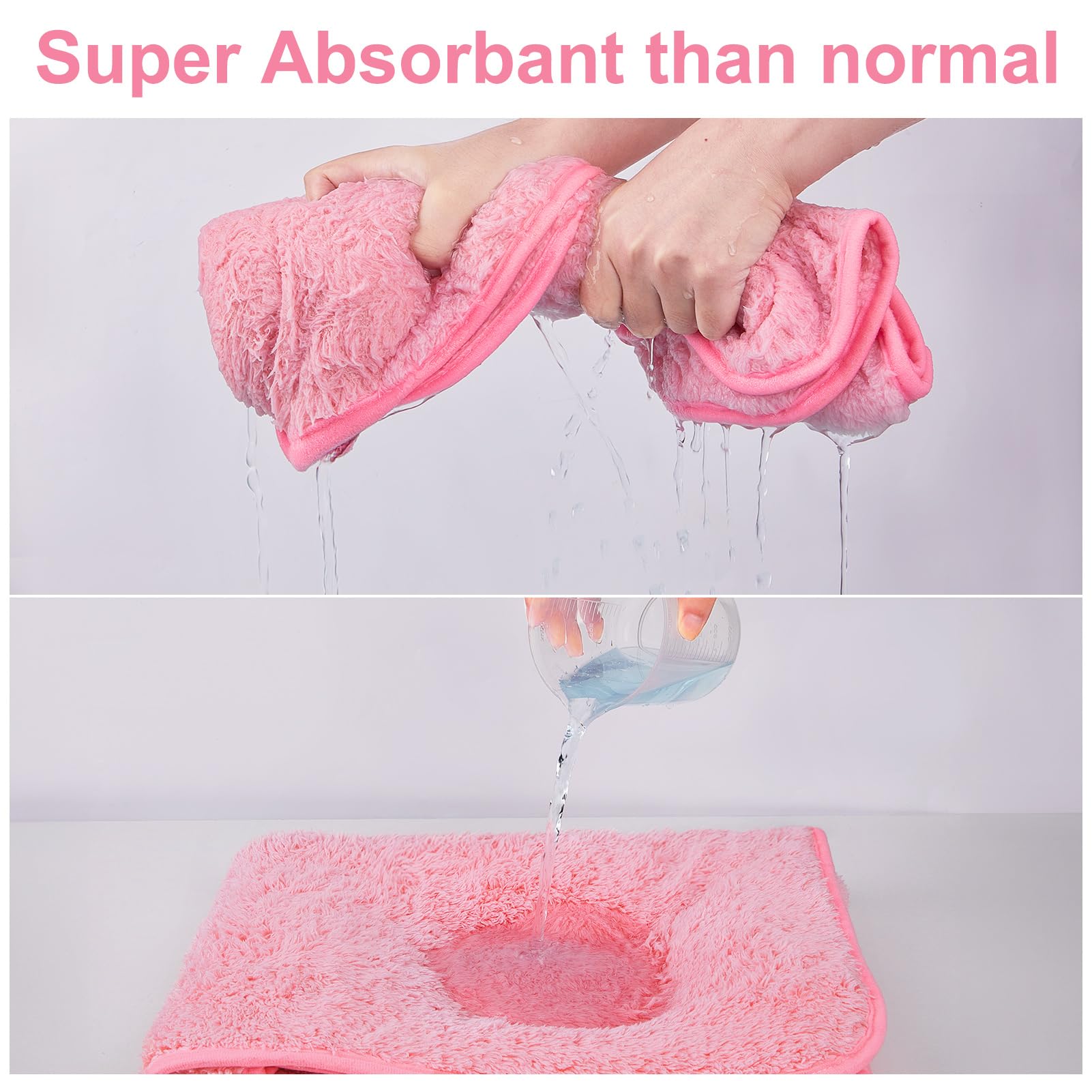 Bienbee Dog Bathrobe, Quick Drying Super Absorbent Dog Robes For After Bath, Warm Keeping Dogs Towel, Dogs Bath Supplies, Pink M