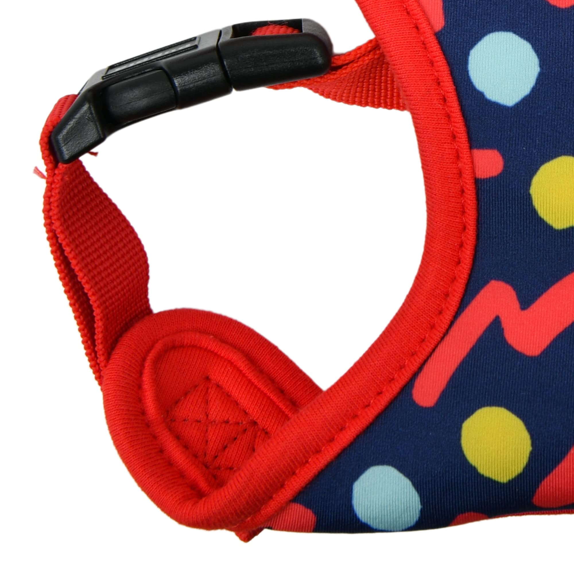 Puppia Spring And Summer Fashion Over-The-Head Dog Harness, Red_Fete, Large