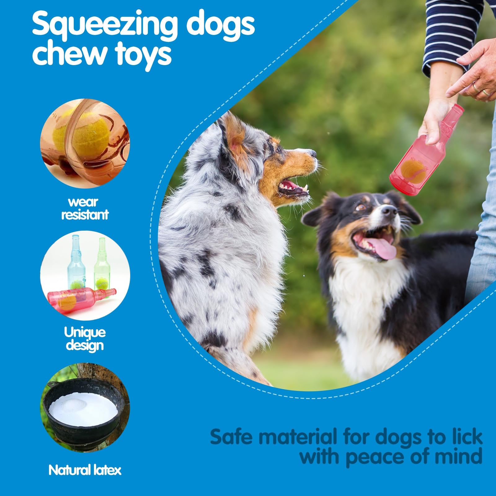 Jatmira Tennis Ball In Bottle Dog Toy [2025 New Upgrade] Reinforced And Thickened Rubber Bottle Dog Chew Toy With Ball Squeaky F