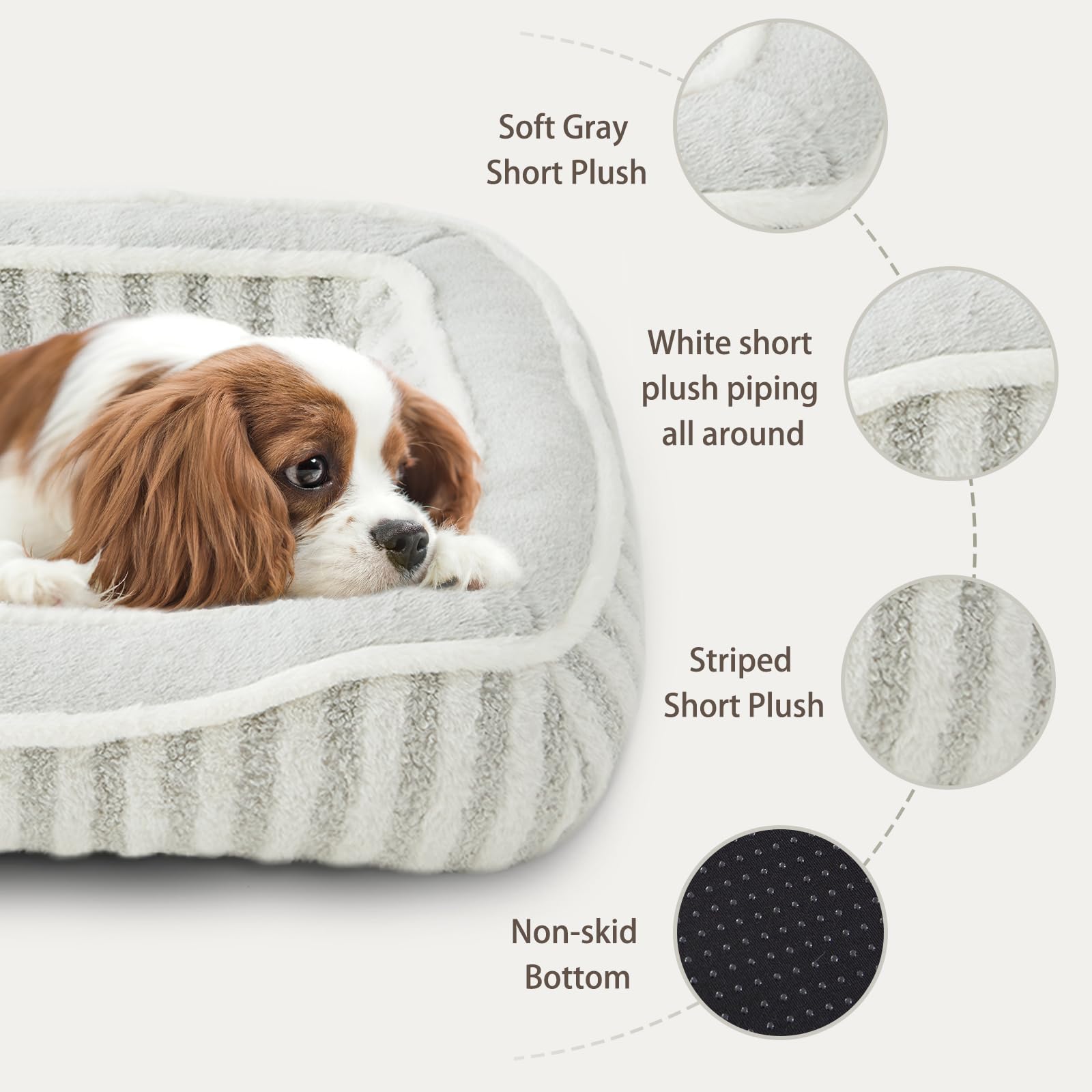 Debang Home Dog Bed For Small Dogs Breeds,Cat Bed,Puppy Soft Kennel Bed With Pillow,Washable Deluxe Plush Dog Crate Beds,Comfy D