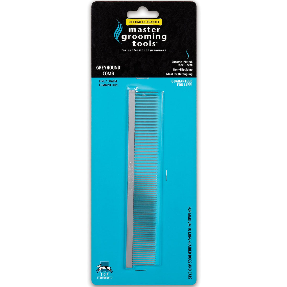 Crew Comb Master Master Grooming Tools Fine/Coarse Steel Greyhound Comb – Petocart
