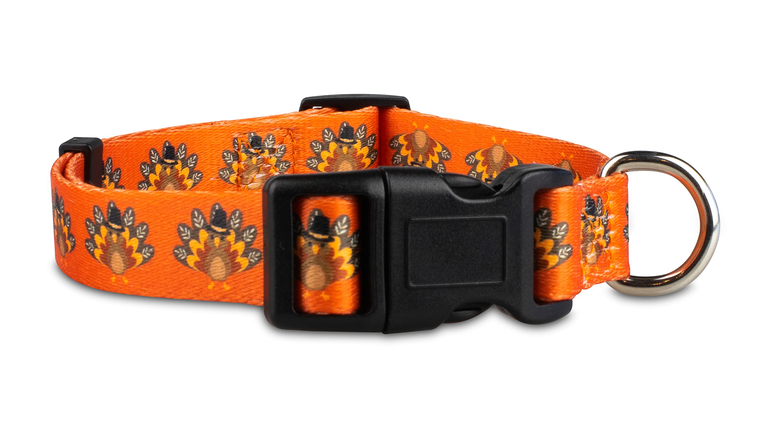 Limeloot Thanksgiving Dog Collar, Adjustable Fall Dog Collar in Small, Medium, and Large, Holiday Collar for Female and Male Dog