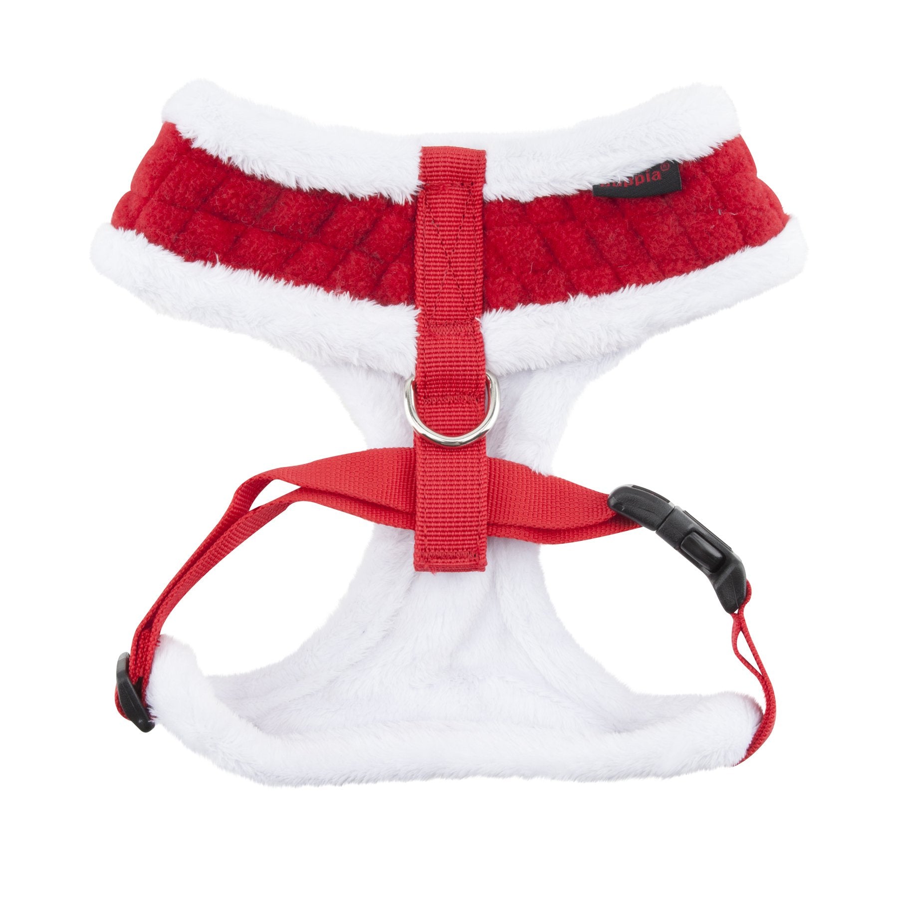 Puppia Blitzen Dog Harness Over-The-Head Warm Winter Christmas Holiday Harness Adjustable Chest For Small And Medium Dog, Red, X-Large