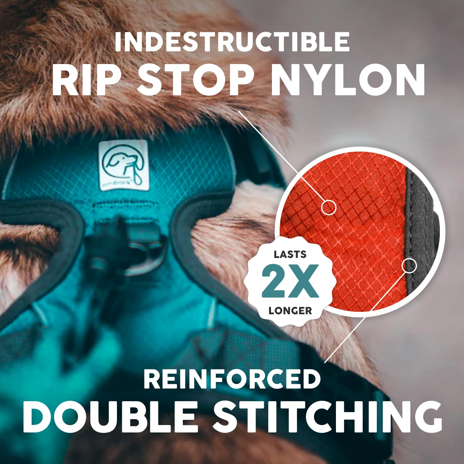 Embark Adventure Xl Dog Harness No-Pull Dog Harnesses For Extra Large, Medium And Small Dogs. 2 Leash Clips, Front & Back With Control Handle, Adjustable Orange Dog Vest, Soft & Padded For Comfort