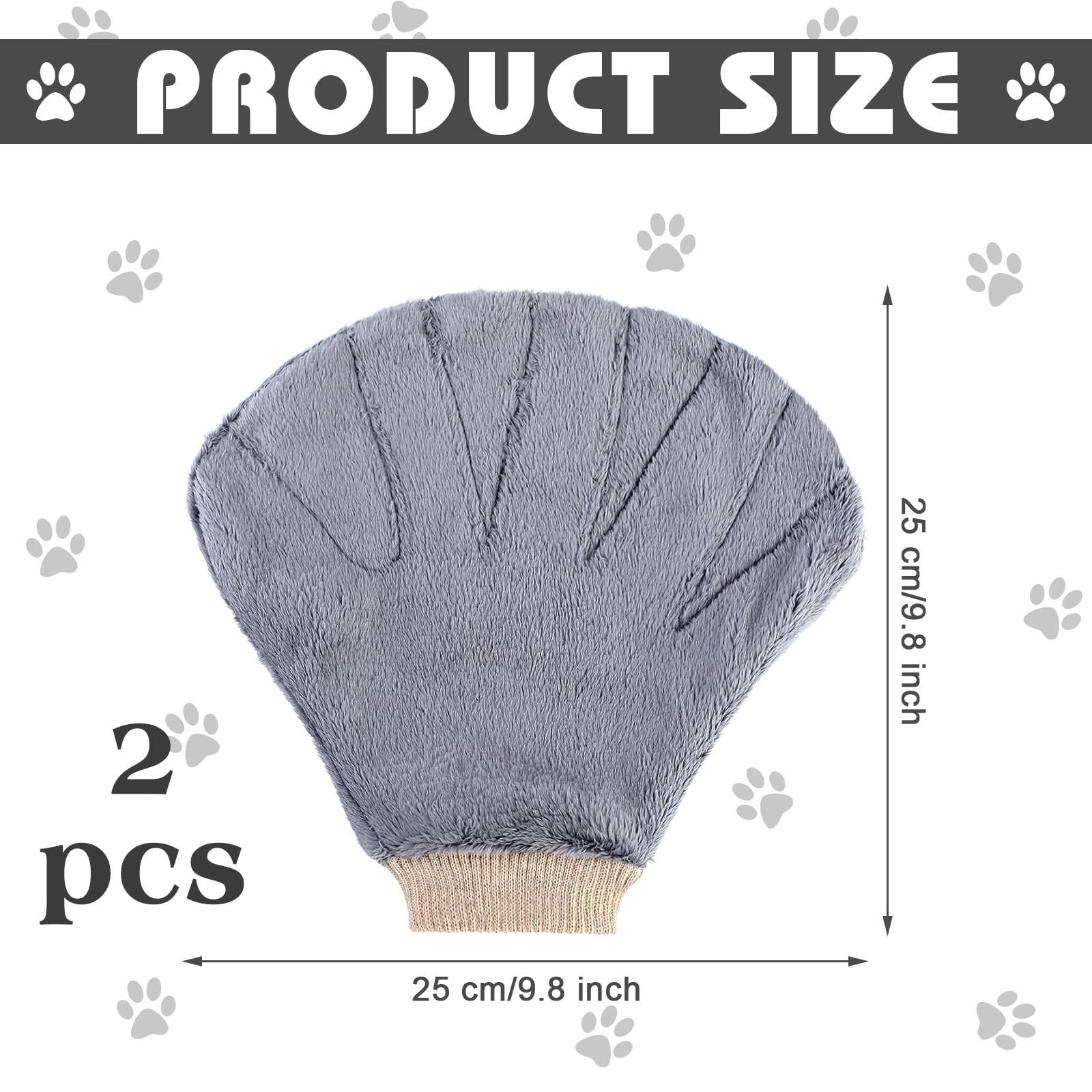 2 Pcs Sugar Glider Bonding Mitt, Calming Sleeping Glove, Bite Proof Animal Handling Gloves, Hedgehog Accessories Calming Glove For Train Your Sugar Glider Small Animals Hamster Rats Pet (Gray)
