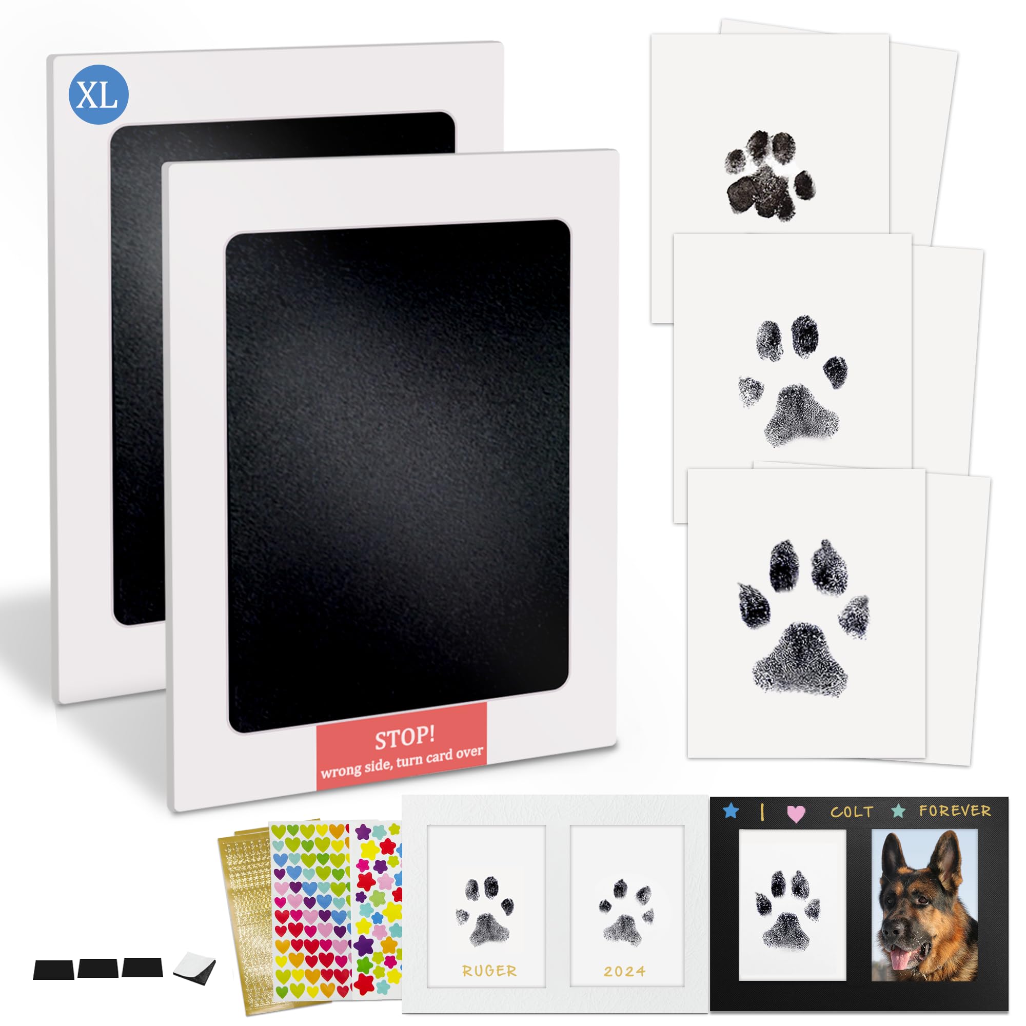 Mypawlets Inkless Paw Print Kit,Extra Large Pet Safe Clean Touch Ink Pad,Mess-Free Paw Print Stamp Pad For Dogs Cat,Dog Nose Pri