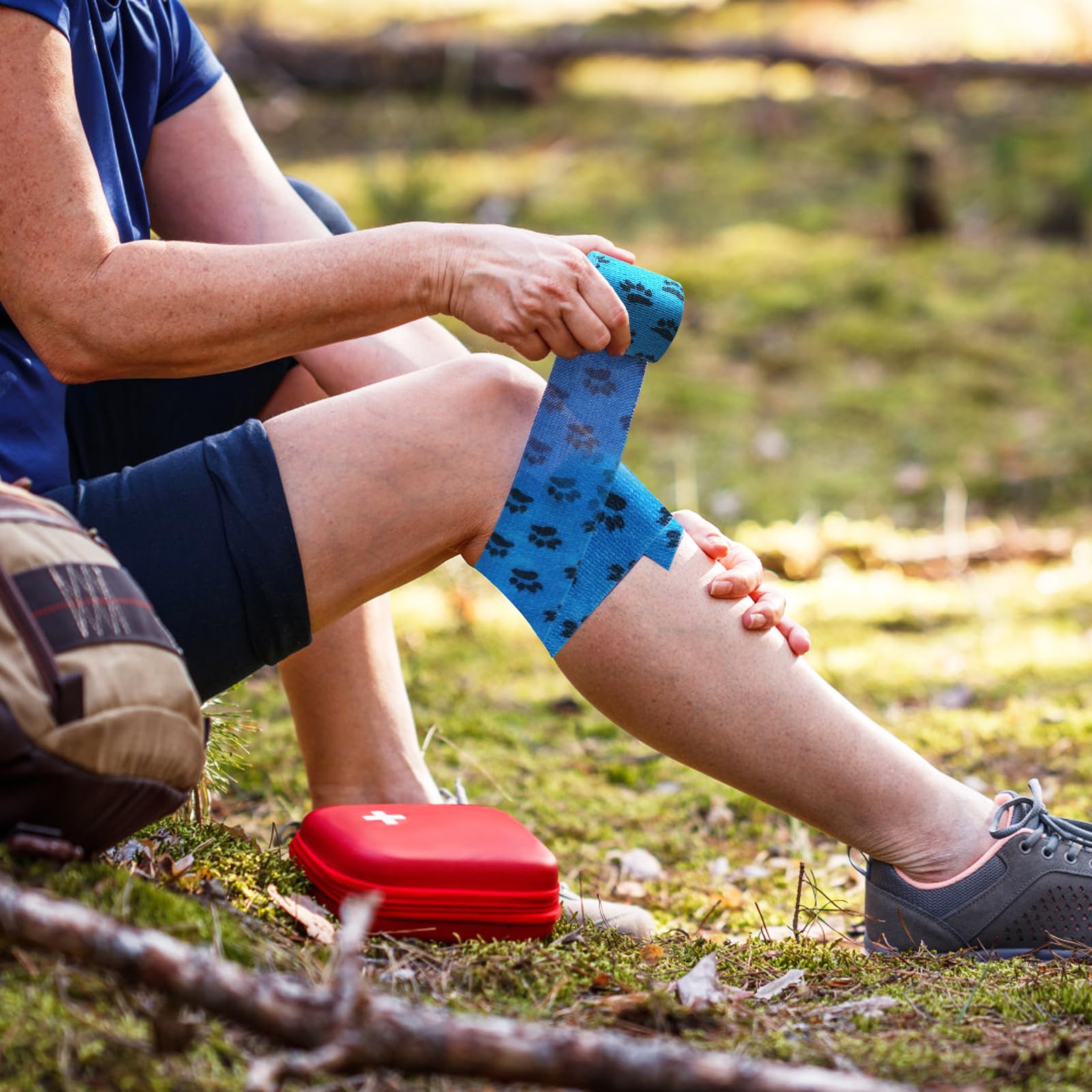 Vet Wrap for Dogs,Bandage Wrap,12Pcs 2 Inches X 5 Yards Pet PreWrap Cohesive Bandages Bulk Self Adhesive Dog Paw Protector for H