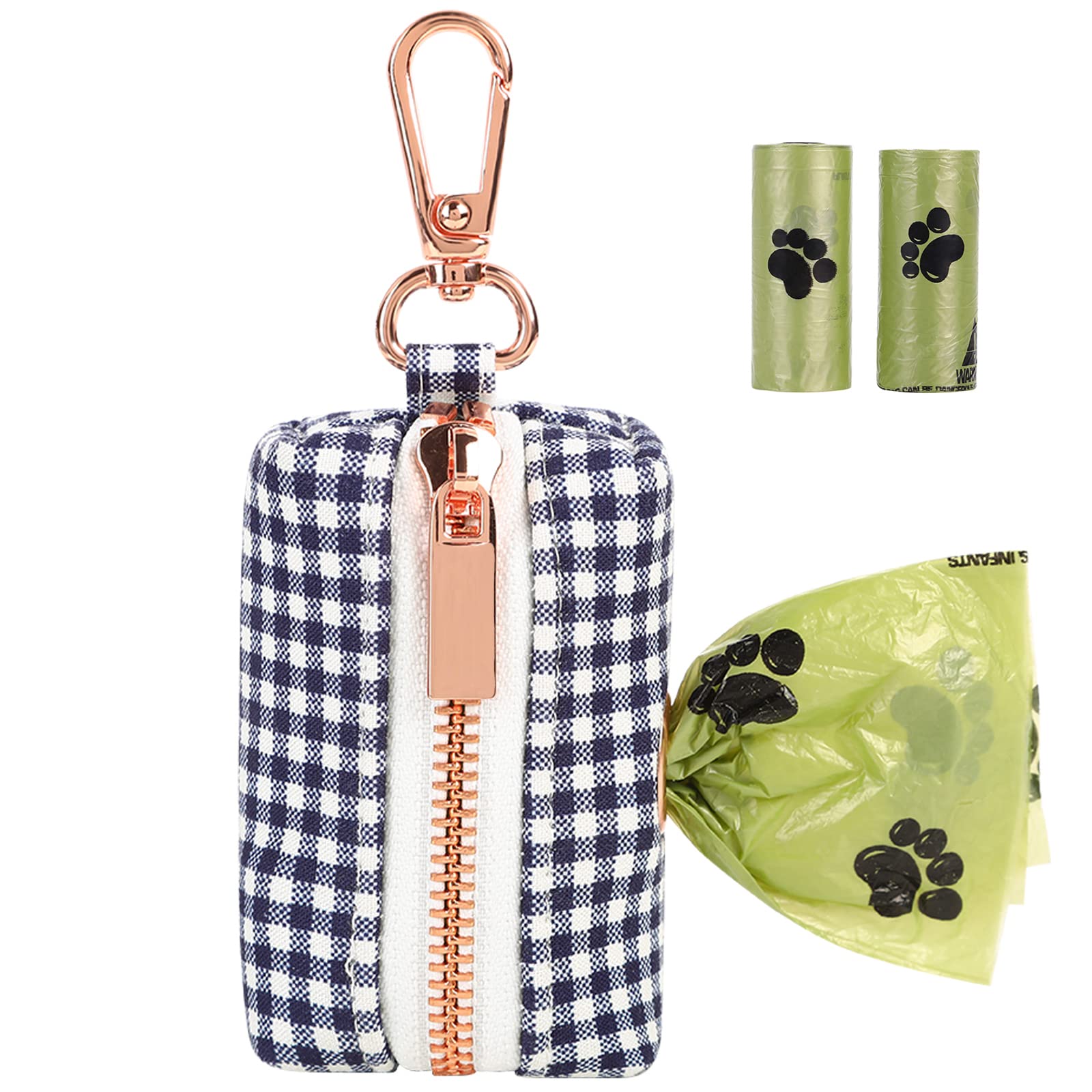 Aring Pet Dog Waste Bag Dispenser, Cotton Doggy Poop Bags Holders Attach To Any Leashes, Portable Washable Flamingo Pet Waste Po