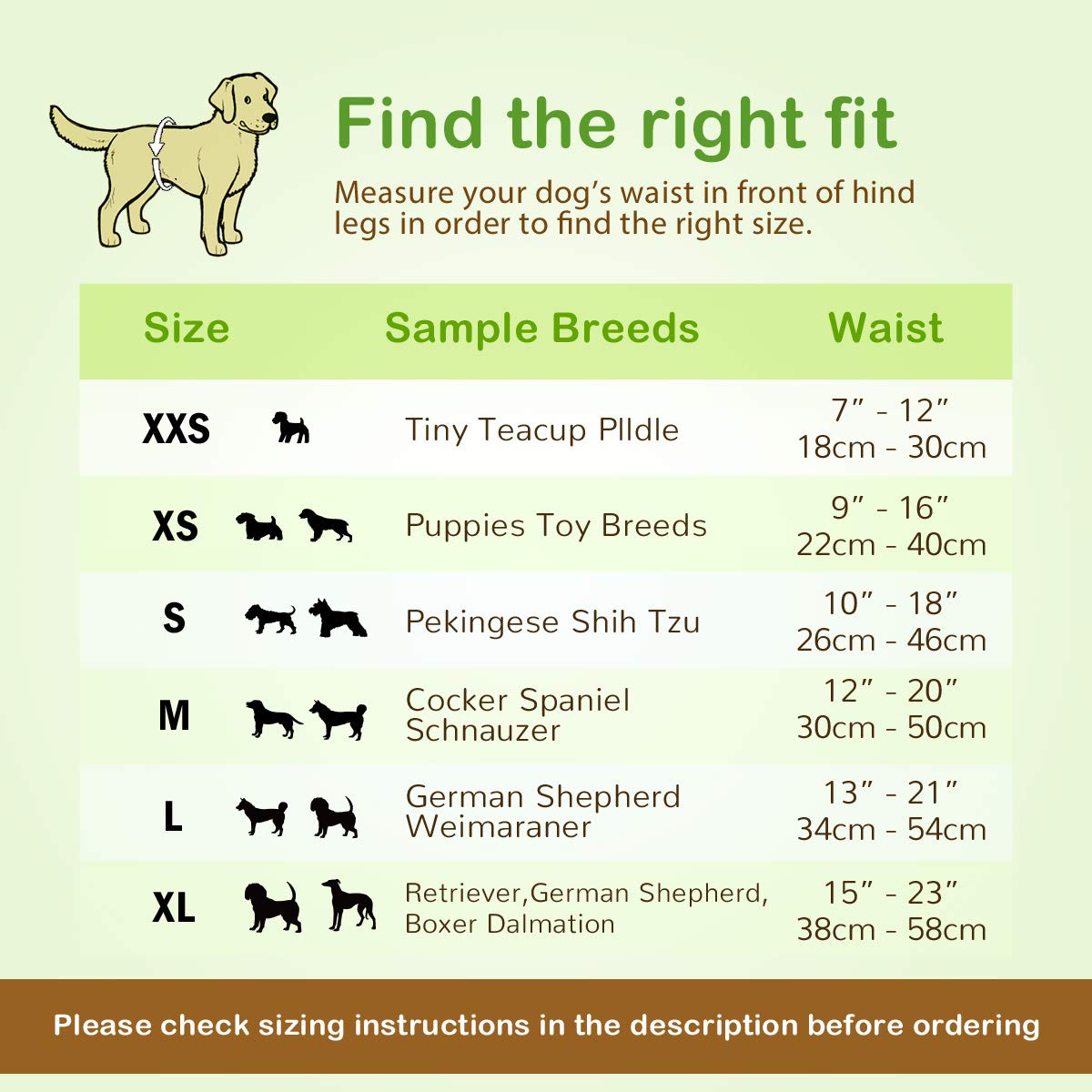 Pet Soft Disposable Dog Diapers for Female in Heat, XXS, Ultra Absorbent, 12 Count, Mixed Color