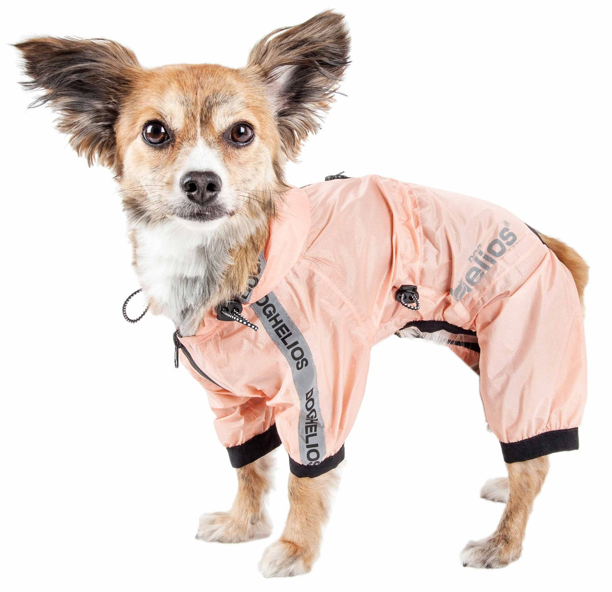 Dog Helios Torrential Shield Waterproof and Adjustable Full Body Dog Raincoat, XL, Pink