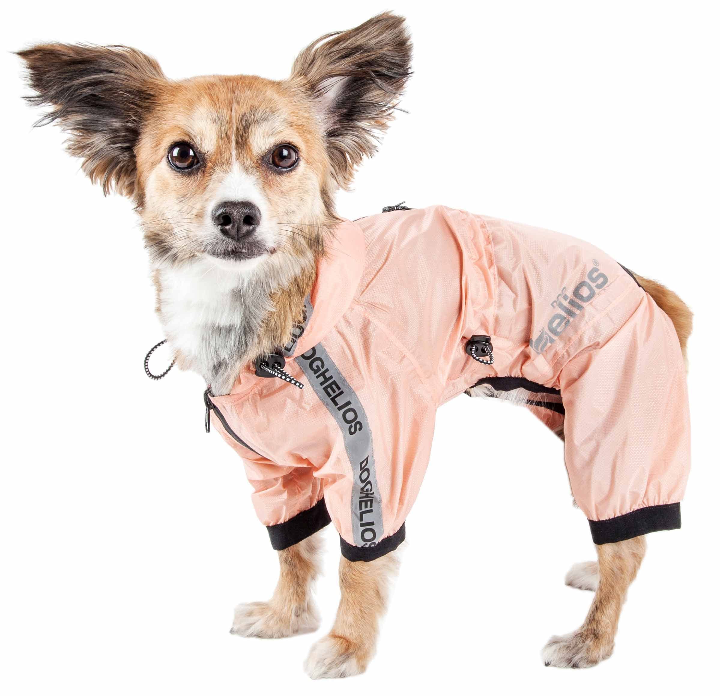 Dog Helios Torrential Shield Waterproof And Adjustable Full Body Dog Raincoat, Sm, Pink