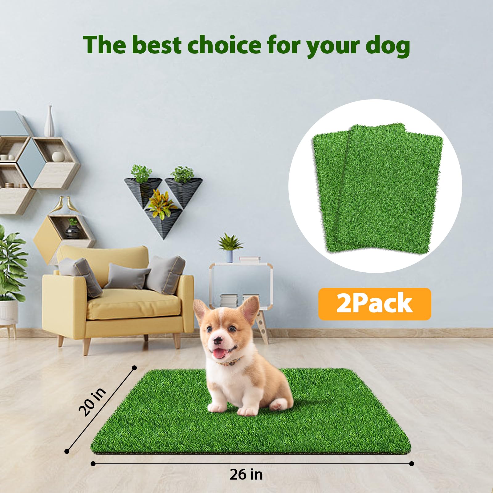 Starroad-Tim Artificial Grass Rug Turf For Dogs Indoor Outdoor Fake Grass For Dogs Potty Training Area Patio Lawn Decoration (26