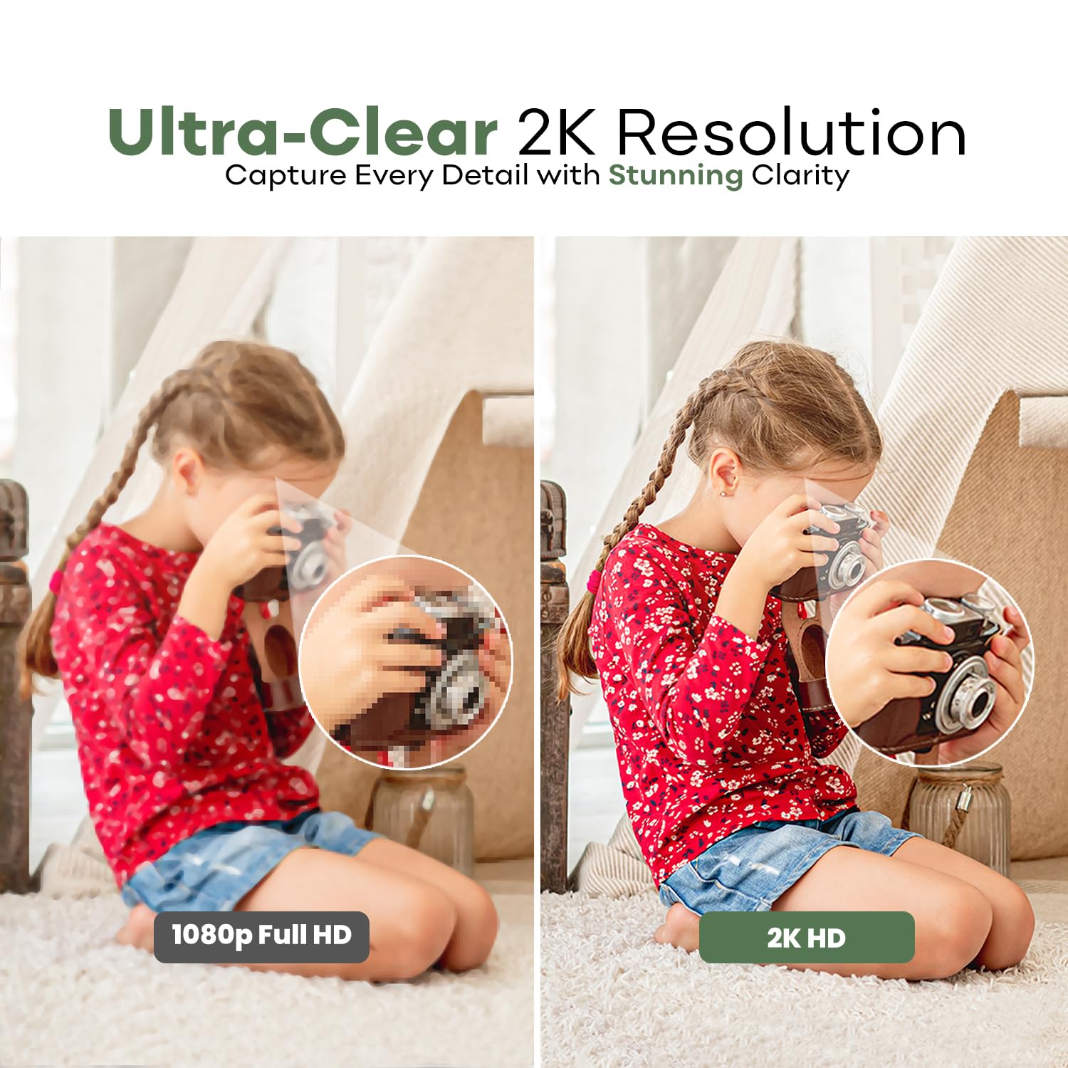 Adomii Audio Security Camera - Easy To Set (Indoor)