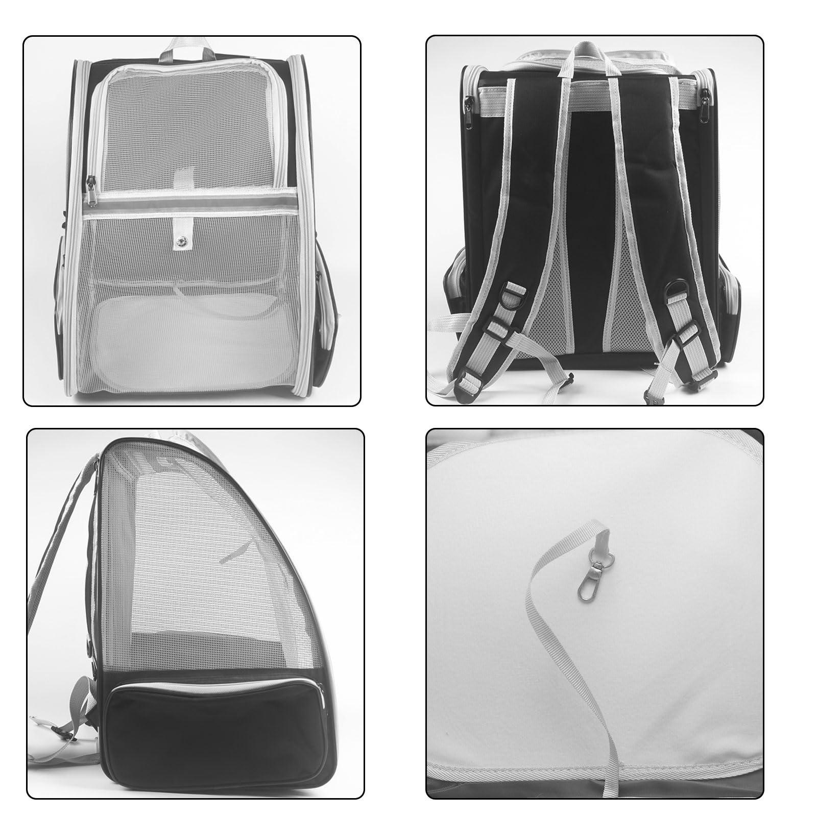 Beikott Cat Carrier Backpack, Dog Backpack, Ventilate Pet Cats Puppy Dogs Birds Bunny Backpack For Travel Indoor Outdoor Use(Bla