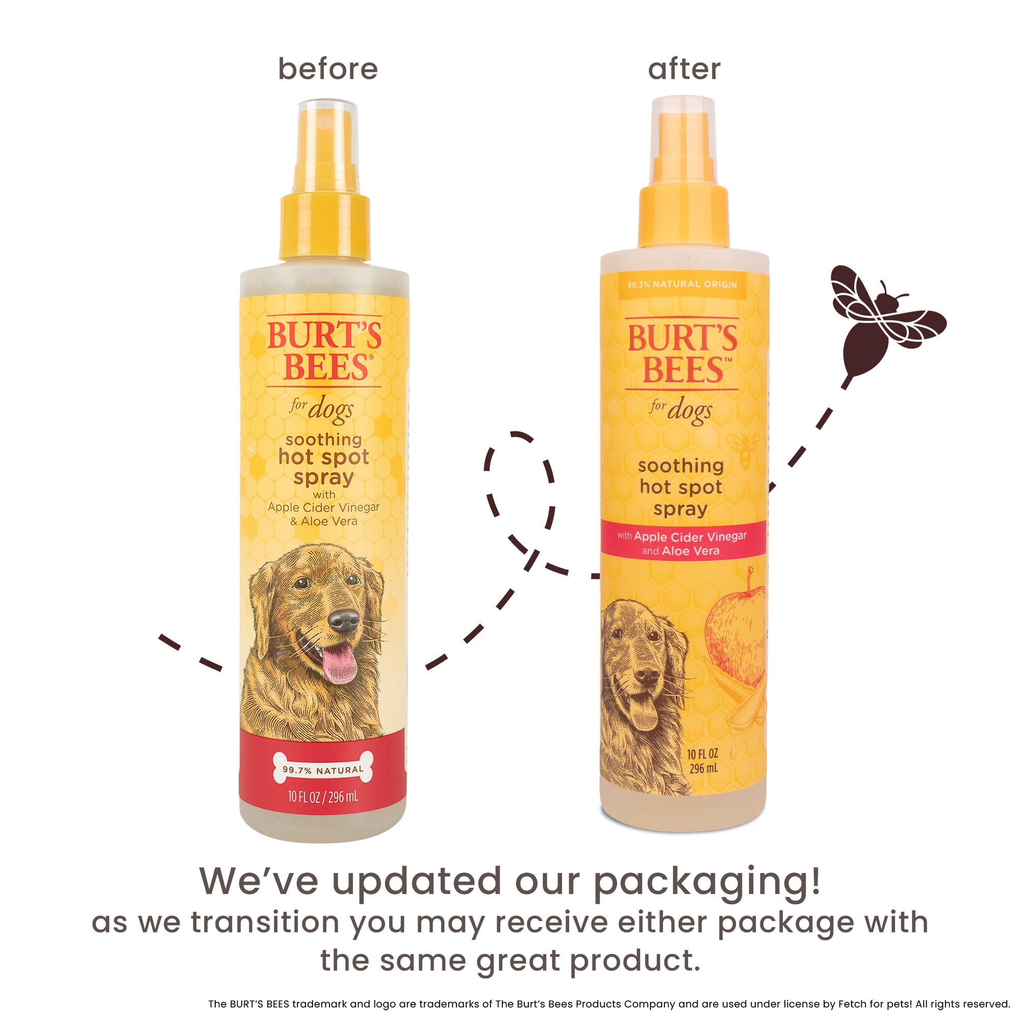 Burt'S Bees For Dogs Hot Spot Spray For Dogs - Spray For Dog Hot Spots, Dog Grooming Supplies, Apple Cider Vinegar Dog Spray, Dog Hot Spot Treatment, Apple Cider Vinegar Spray For Dogs