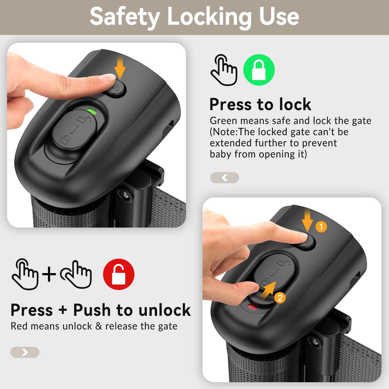 138 Inch Retractable Baby Gates Extra Wide, Uamector Mesh Baby Gate or Dog Gate,Toddler Pet Retractable Gate Adjustable Length f