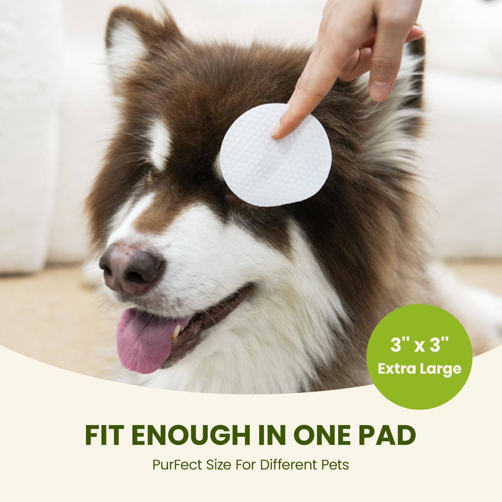 PawSono Eye Wipes for Dogs & Cats, Hypoallergenic Dog Eye Wipes Cleaner, Soothing Cleaning Grooming Pet Wipes Gently Remove Tear