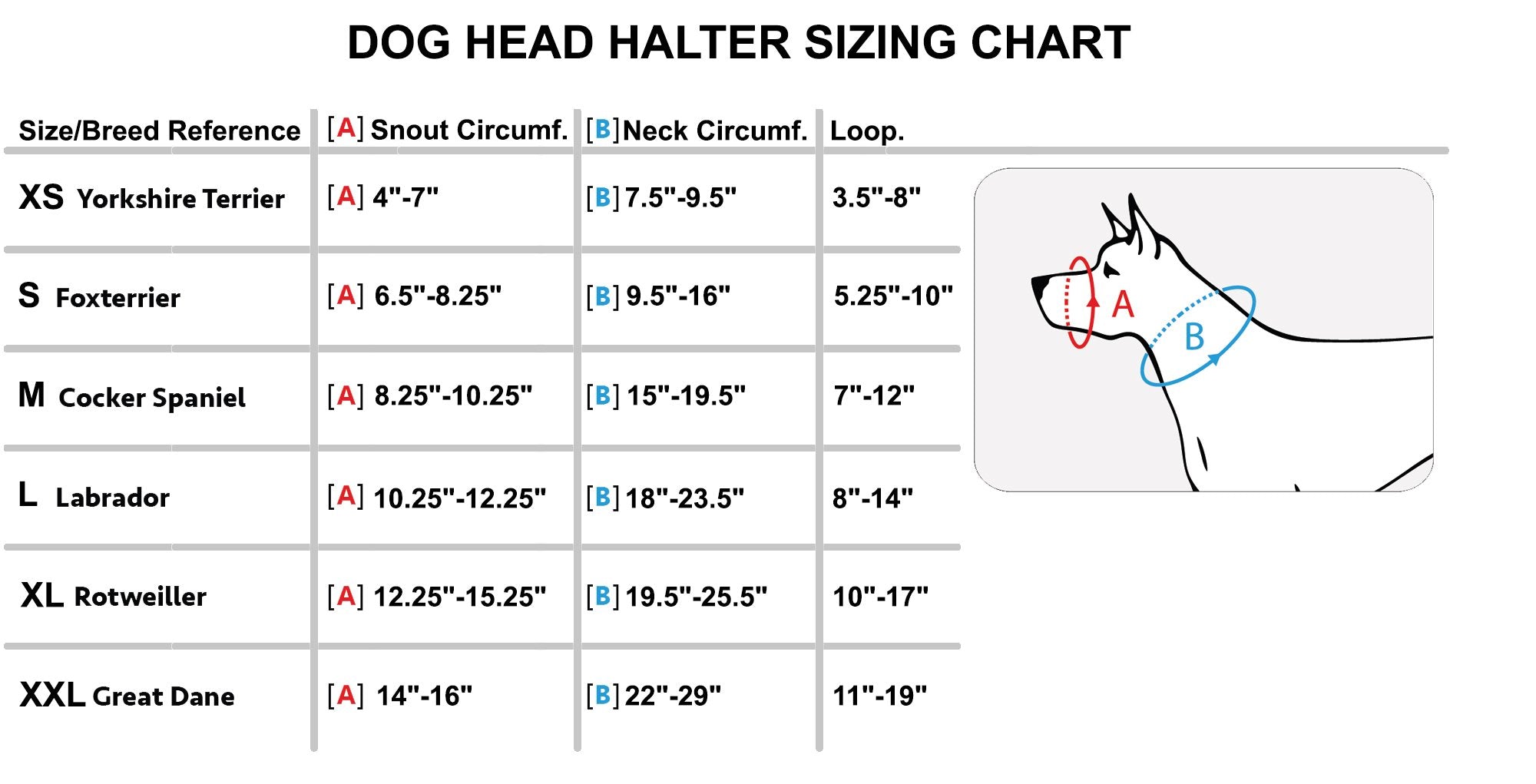 Dog Head Collar Halter Red 6 Sizes (S: 6.5'-8.25' Snout)