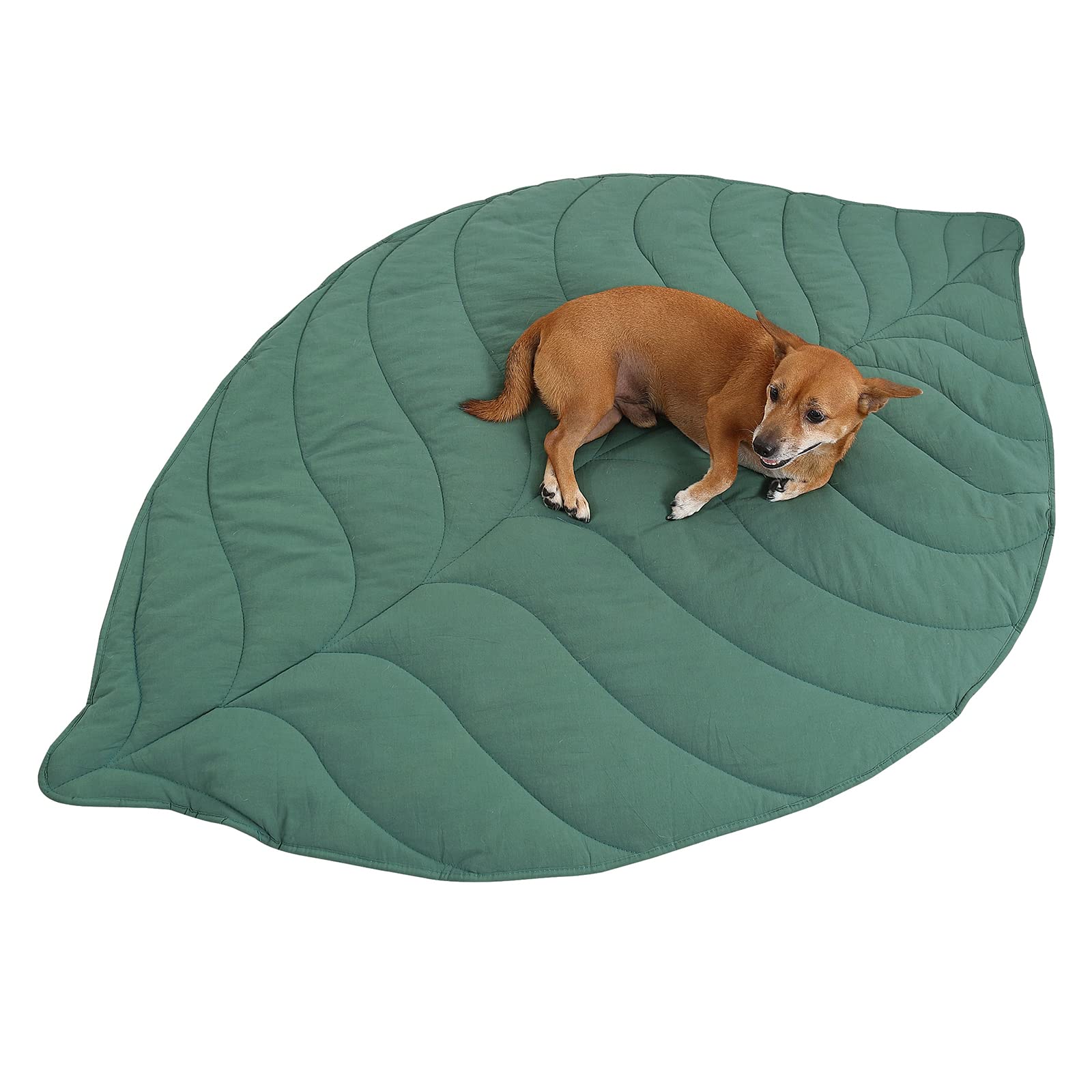 Leaf Shaped Cotton Dog Blankets For Small Medium Large Dogs, 57''X43'' Pet Blanket For Couch Protection, Machine Washable Puppy 