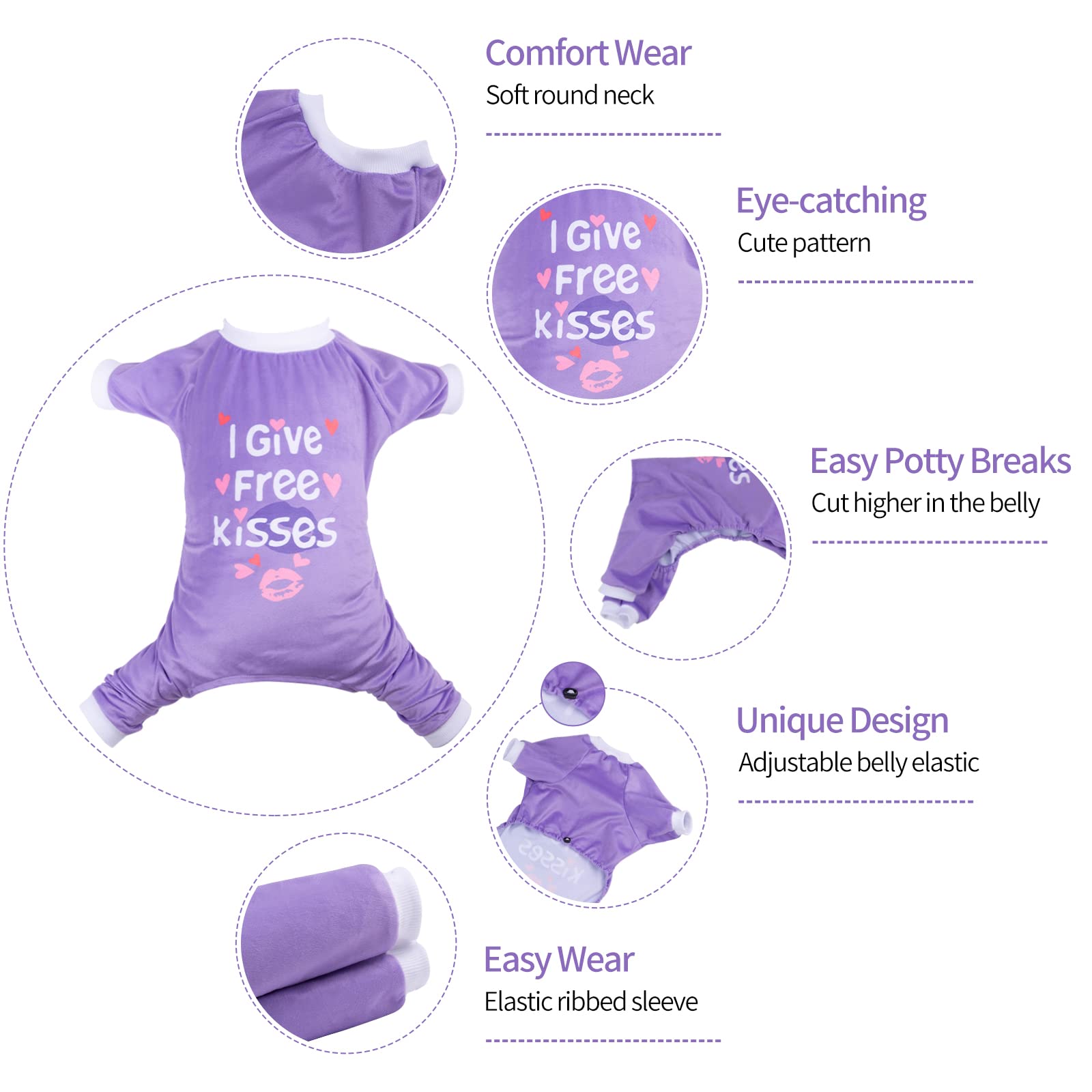 Cutebone Trend Letters Dog Pajamas Clothes Soft Puppy Pjs For Small Dogs P246S