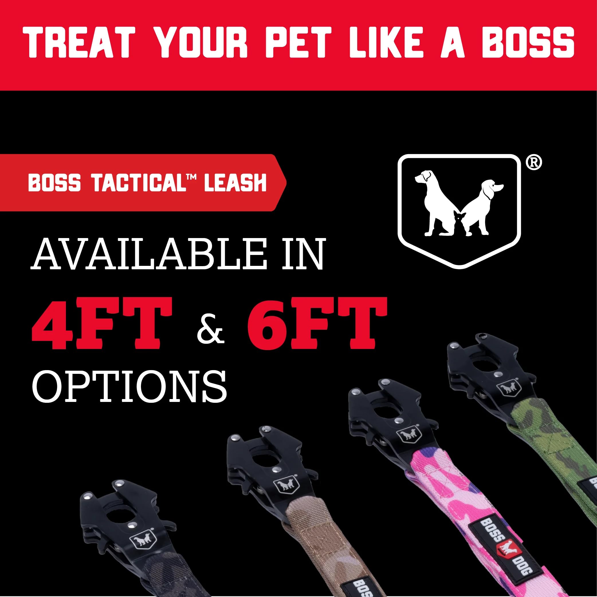 Boss Dog Tactical Leash, Blue, 4 Ft