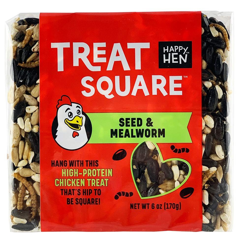 Happy Hen Treats 6 Oz. Square-Mealworm And Seed, 4.25' By 4.25' By 1.25'