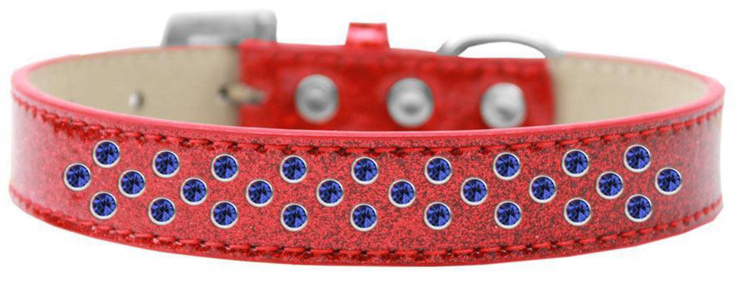 Dog, Puppy & Pet Ice Cream Collar, Blue Crystal Rimsets Sprinkles Red 18