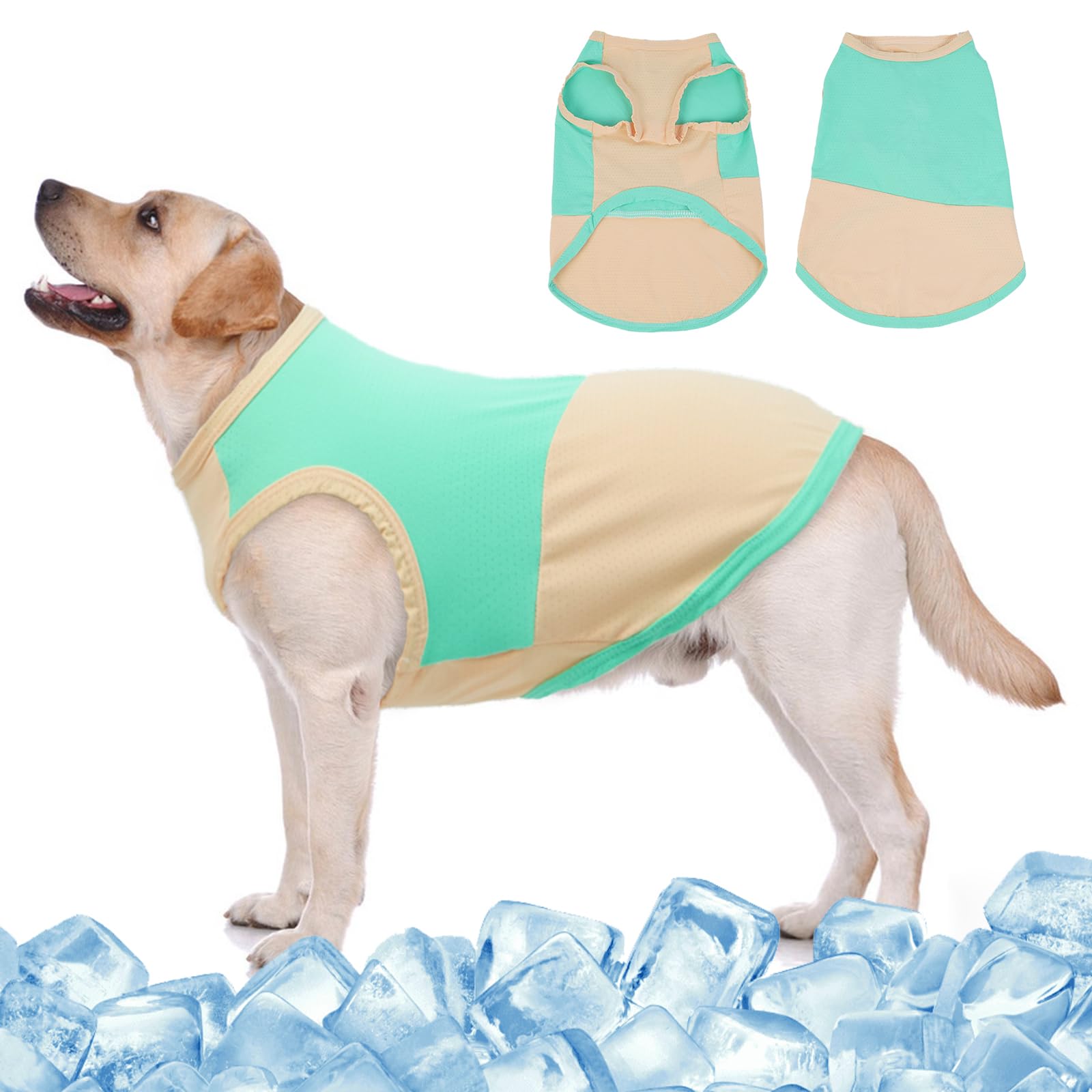Migohi Dog Cooling Shirt, Durable Moisture-Wicking Cooling Clothes In Hot Summer, Prevents Overheating, Outdoor Activities, Seas