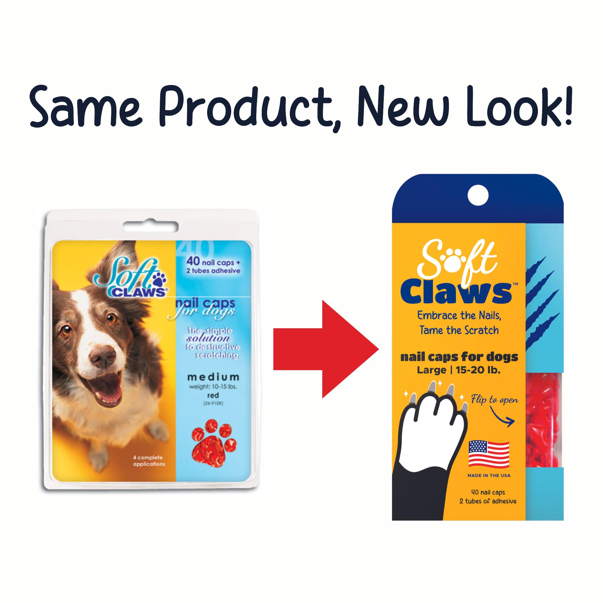 Soft Claws Dog And Cat Nail Caps Take Home Kit, Jumbo, Black