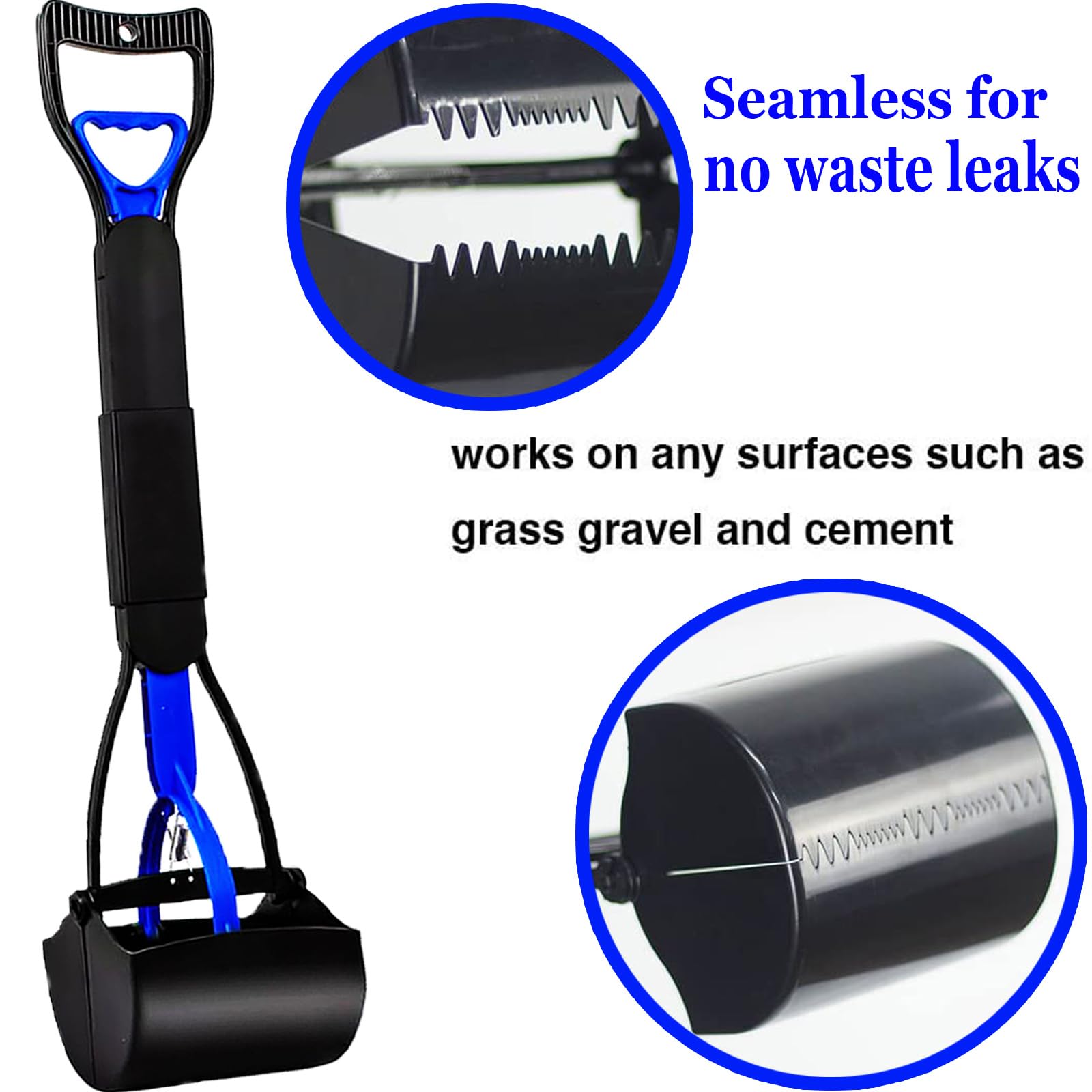 ienjoyed 2-Pack Pooper Scooper for Large Small Dogs Heavy Duty, 28 Long Handle Poop Scoop for Yard, Grass, Gravel, Dog Poop Grab