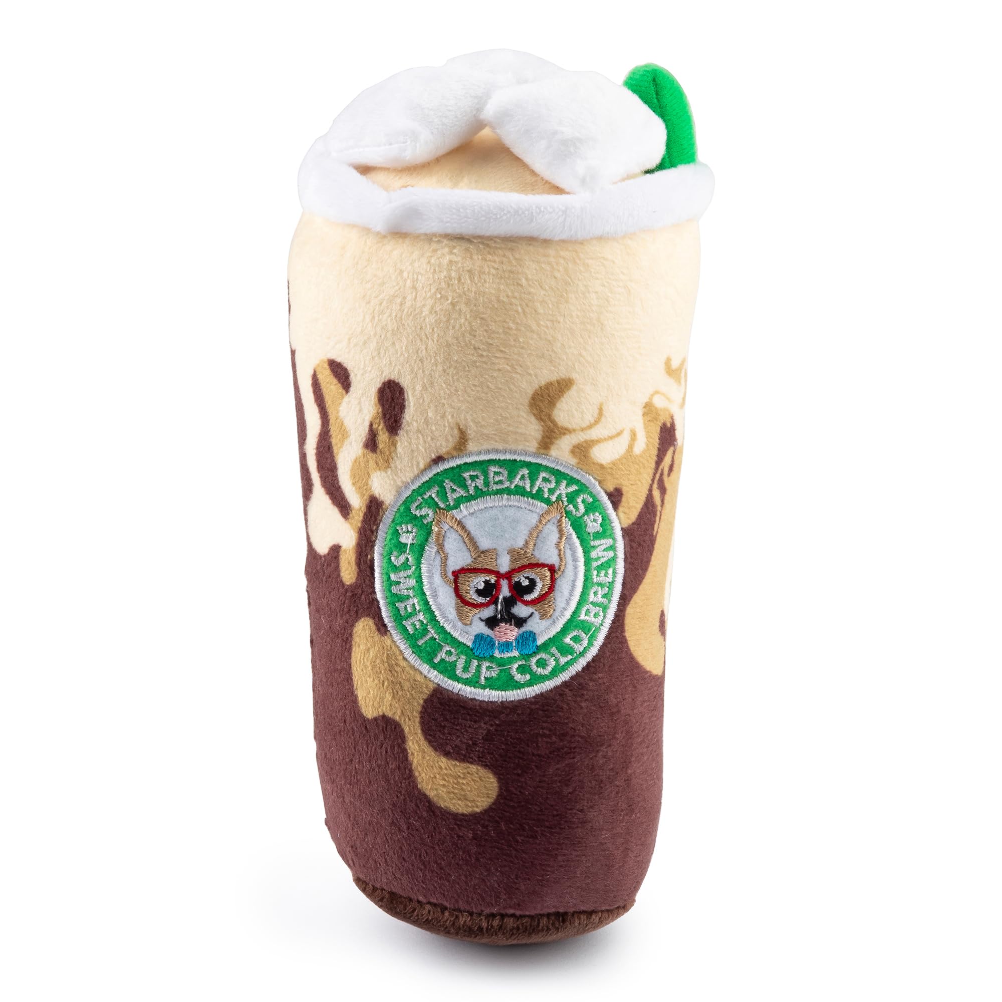 Haute Diggity Dog Starbarks Sweet Pup Cold Brew, Plush Designer Dog Toys With Interactive Squeaker, Stimulating Pet Enrichment,