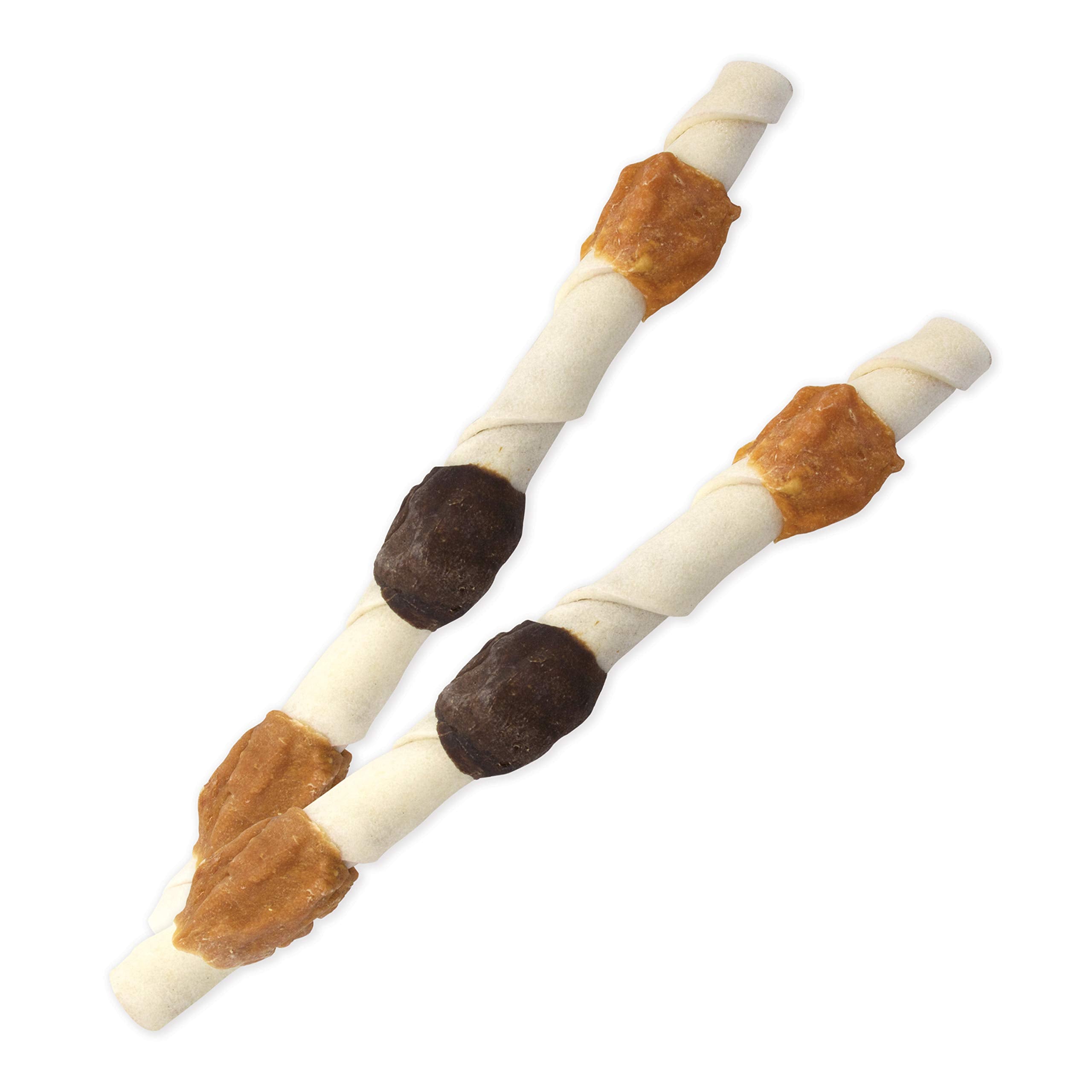 Cadet Gourmet X-Large Triple-Flavored Beef Hide Shish Kabob Dog Treats - Healthy & Natural Chicken, Liver, and Sweet Potato Dog