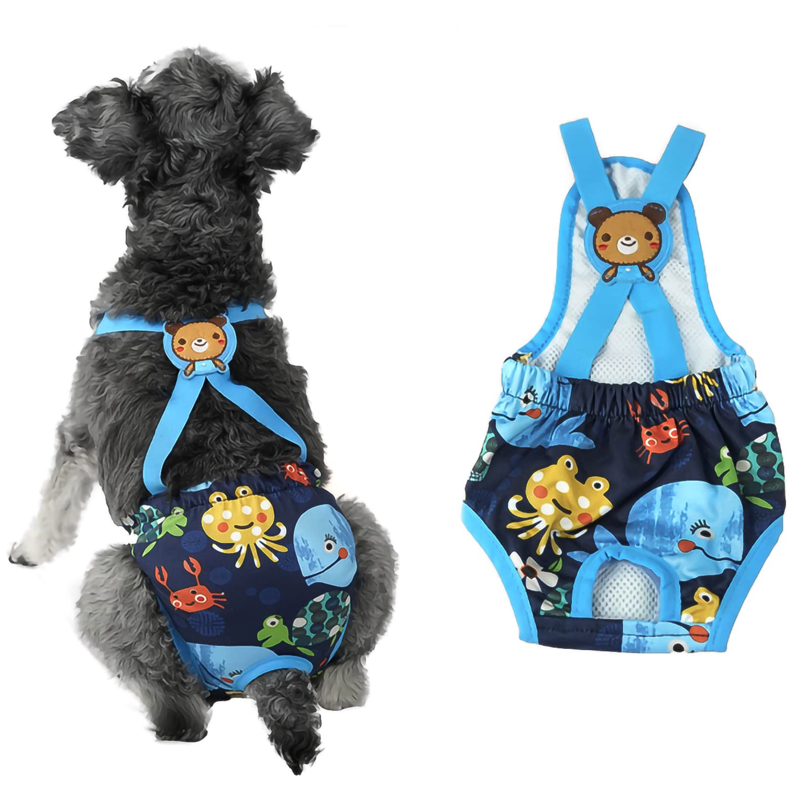 Dog Diaper Sanitary Pantie With Suspender Reusable Doggies Period Pants Washable Girl Pet Underwear Diapers Jumpsuits Onesie For